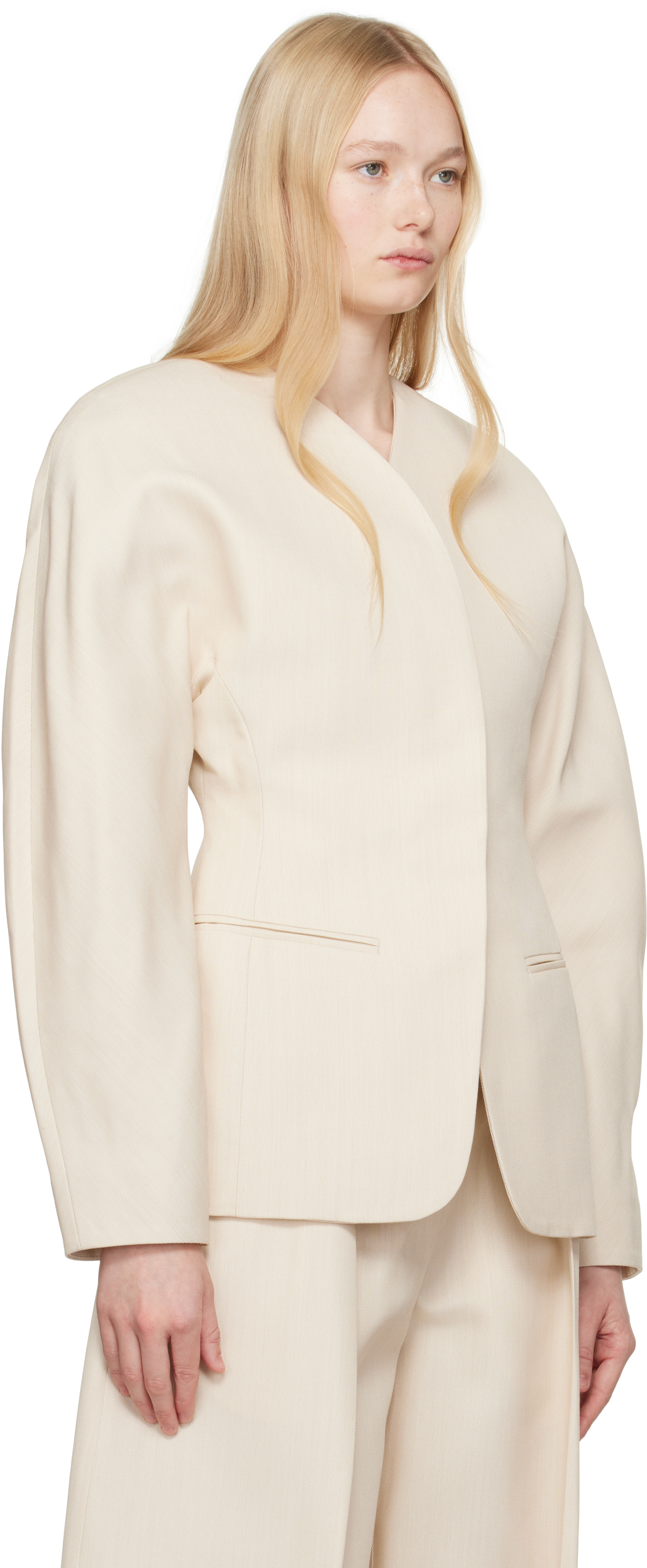 Jacquemus Beige La Croisière 'the Ovalo' Blazer