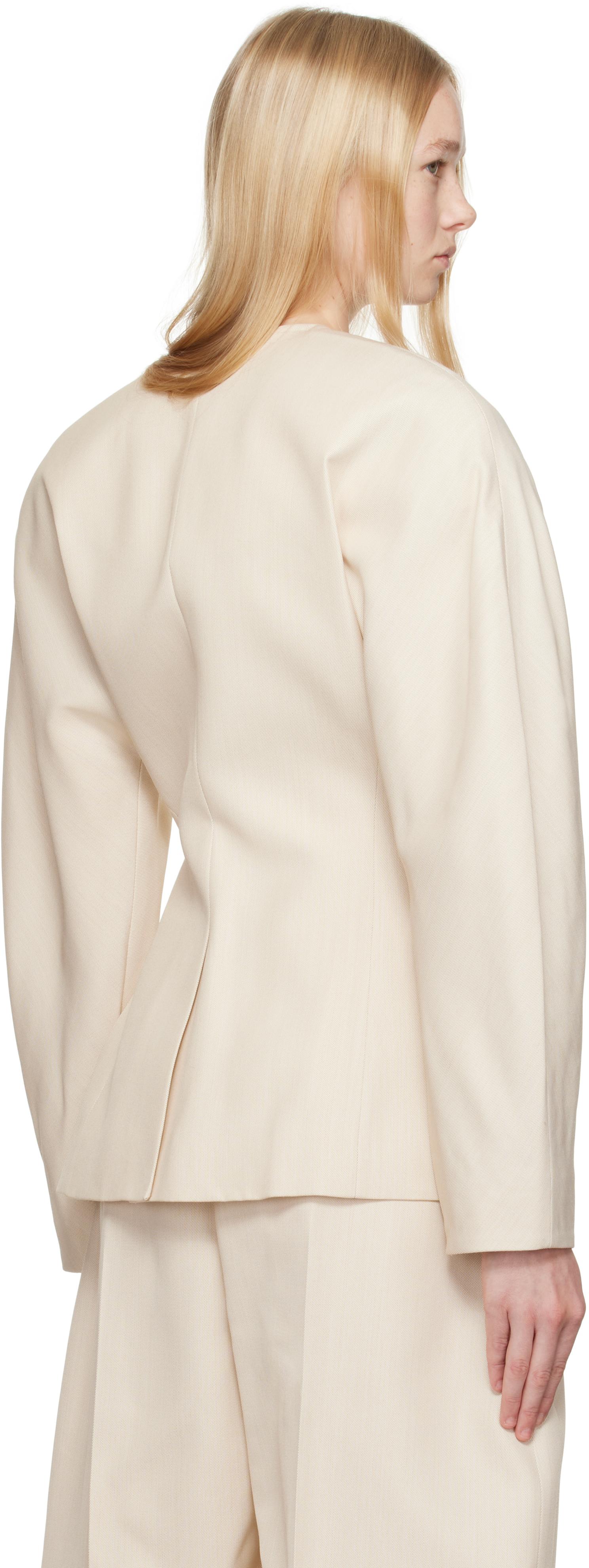 Jacquemus Beige La Croisière 'the Ovalo' Blazer