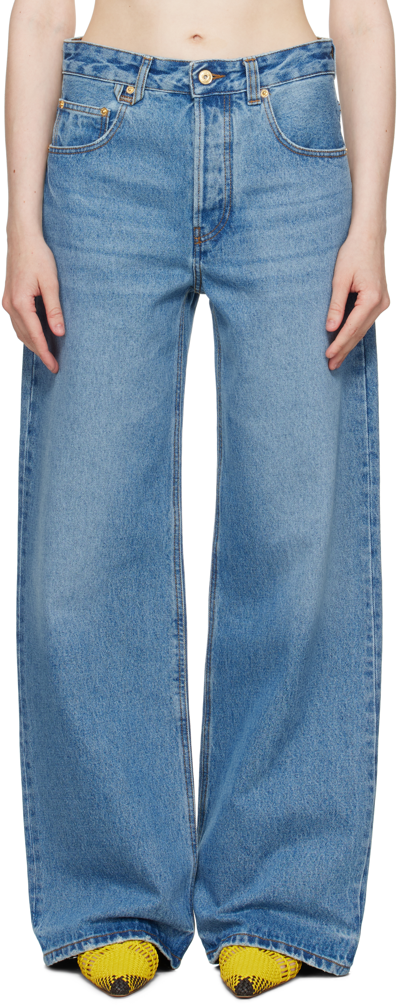 Jacquemus Blue La Croisière 'the Wide De-nîmes' Jeans