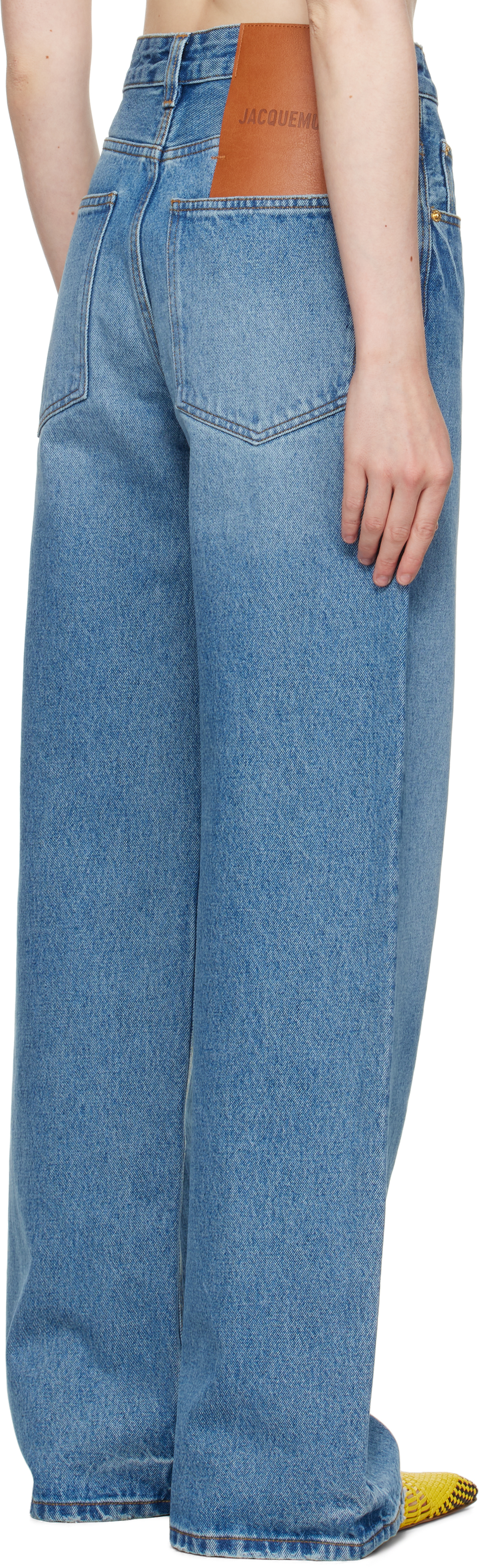 Jacquemus Blue La Croisière 'the Wide De-nîmes' Jeans