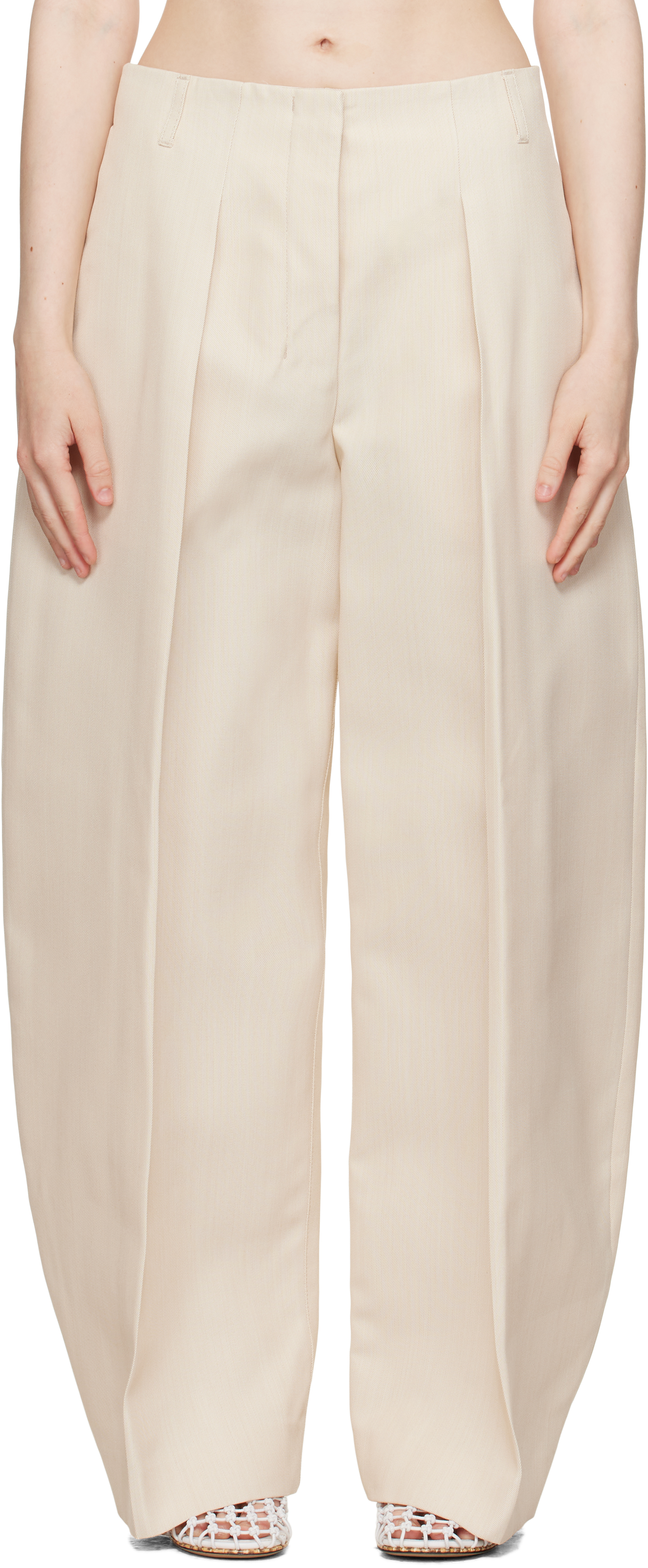 Jacquemus Beige La Croisière 'the Ovalo' Trousers