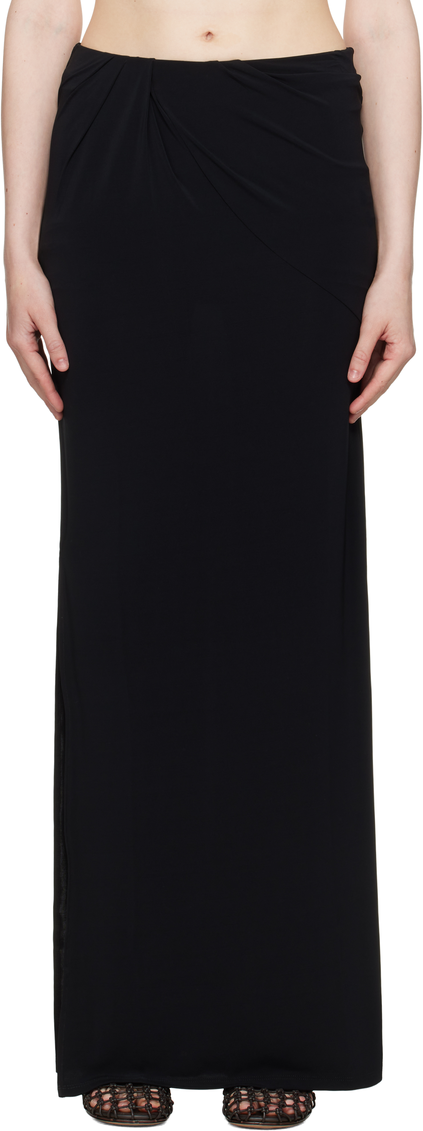 VIP【送料関税込】JACQUEMUS LA JUPE PEPLO SKIRT Jacquemus 'La Jupe Peplo' Maxi Skirt in Black | Lyst