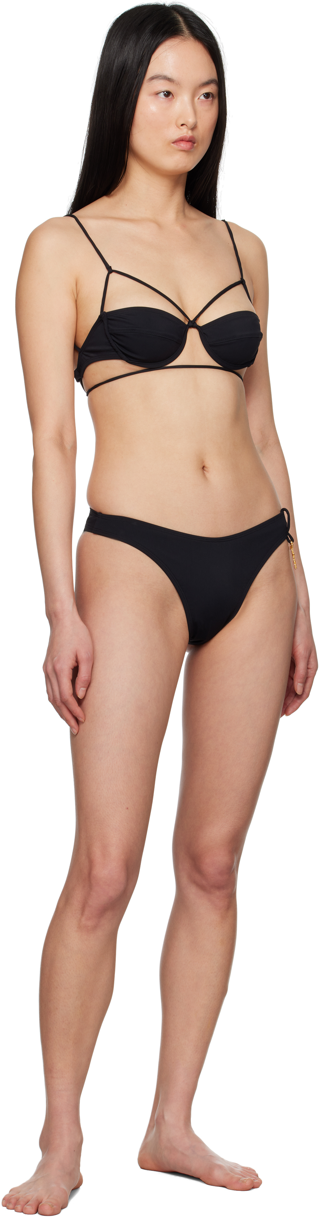 Jacquemus Black 'le Bas De Maillot Signature' Bikini Bottom In 990 Black
