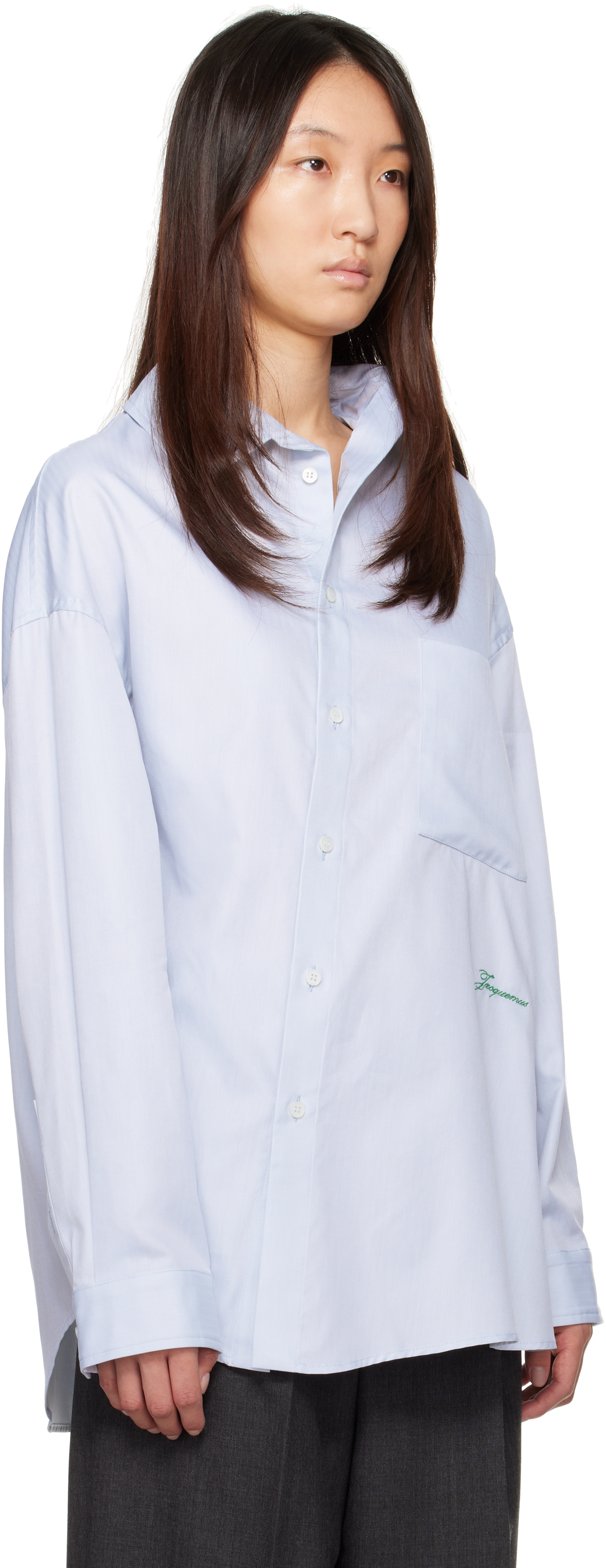 Jacquemus Women La Chemise Cuadro In Blue