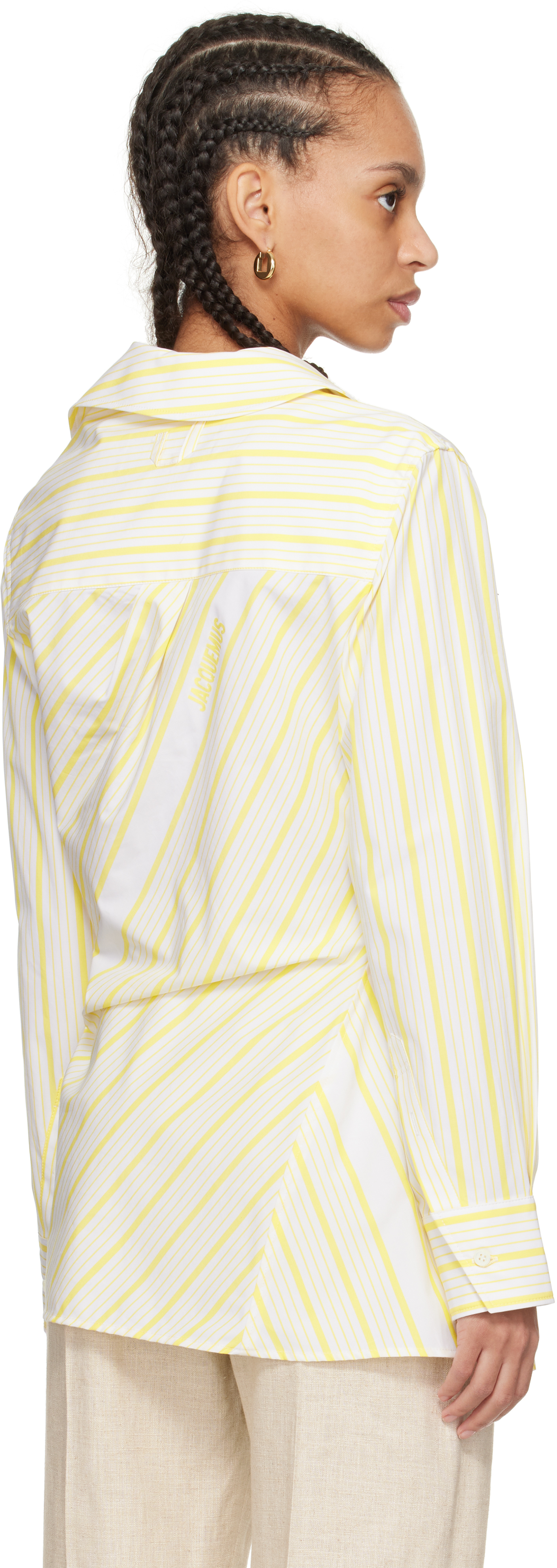 Jacquemus White & Yellow 'the Pablo' Shirt In 2cb Jqd Business Big
