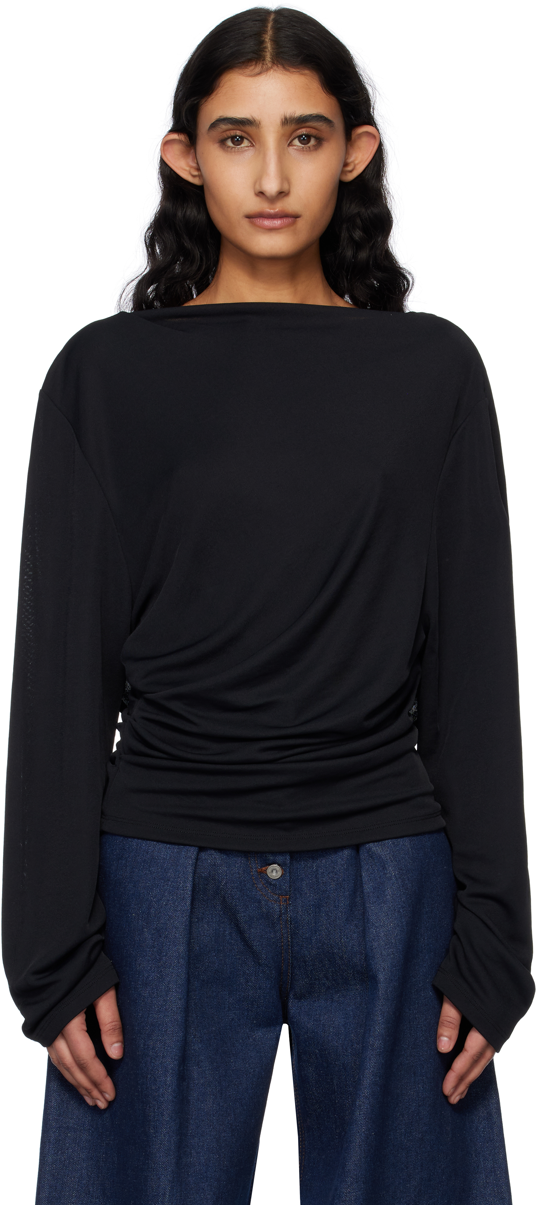 JACQUEMUS: ブラック La Croisière 'The Croisière' トップス