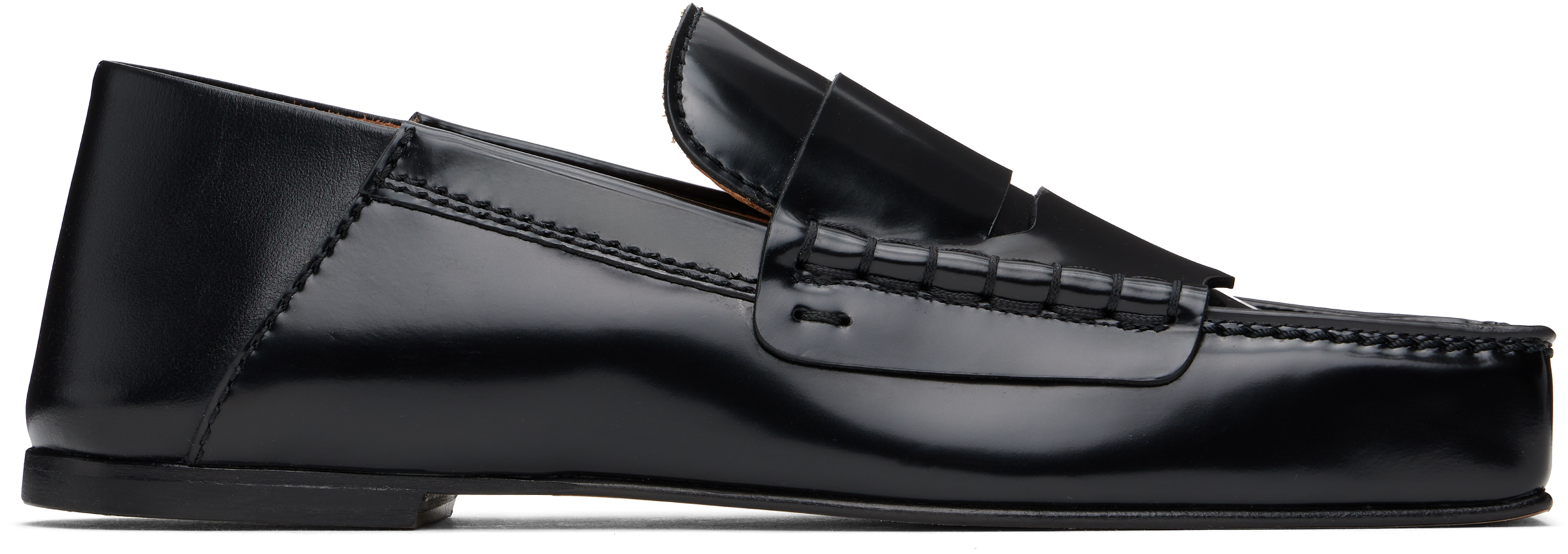 Shop Jacquemus Black La Casa 'the Carré' Loafers In 990 Black