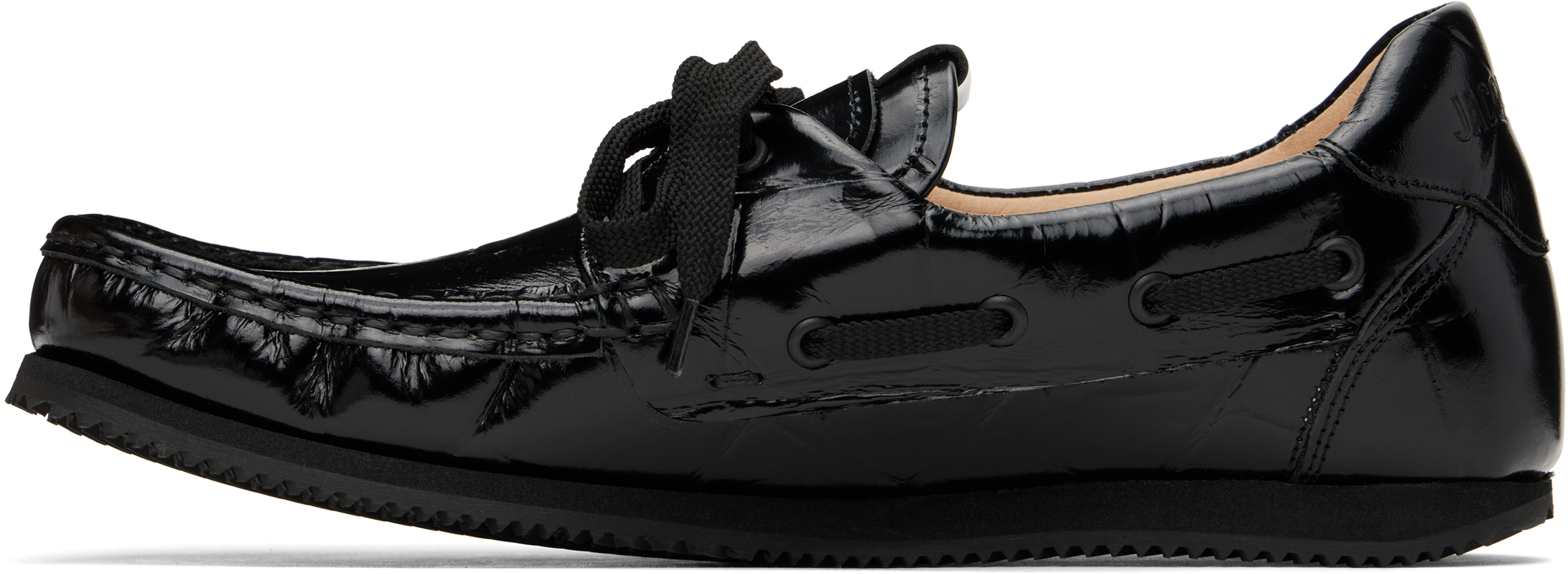 Jacquemus Les Batto Leather Loafers In Black