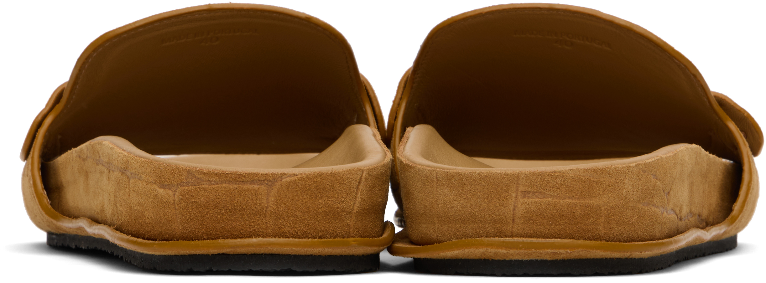 Jacquemus Tan Suede Loafer Sandals