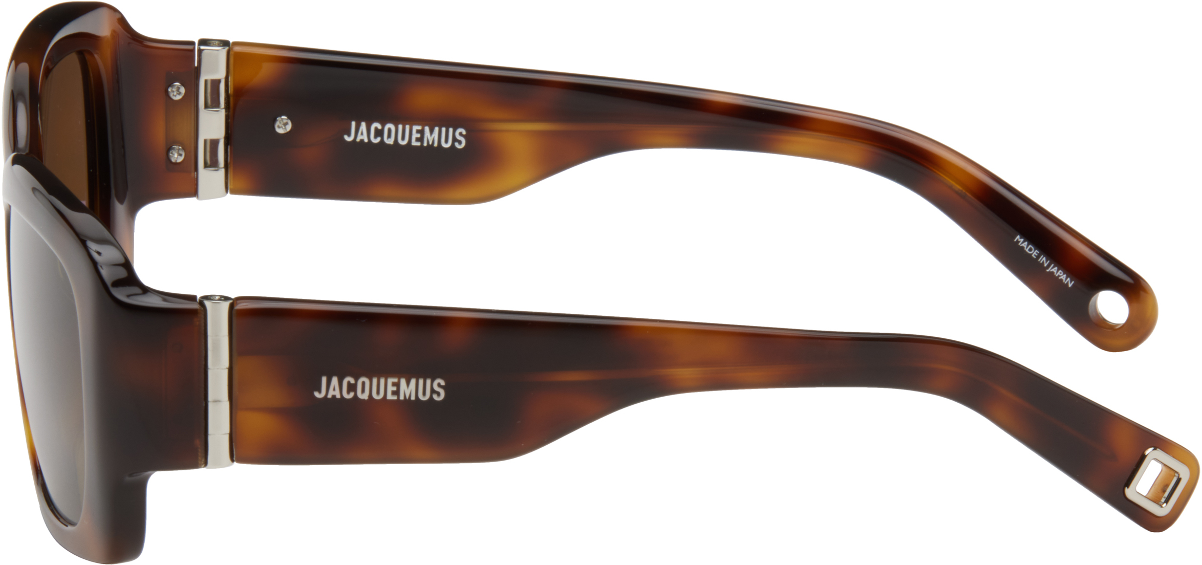 Jacquemus Brown La Croisière 'the Croisière' Sunglasses In T-shell/ Silver/ Bro