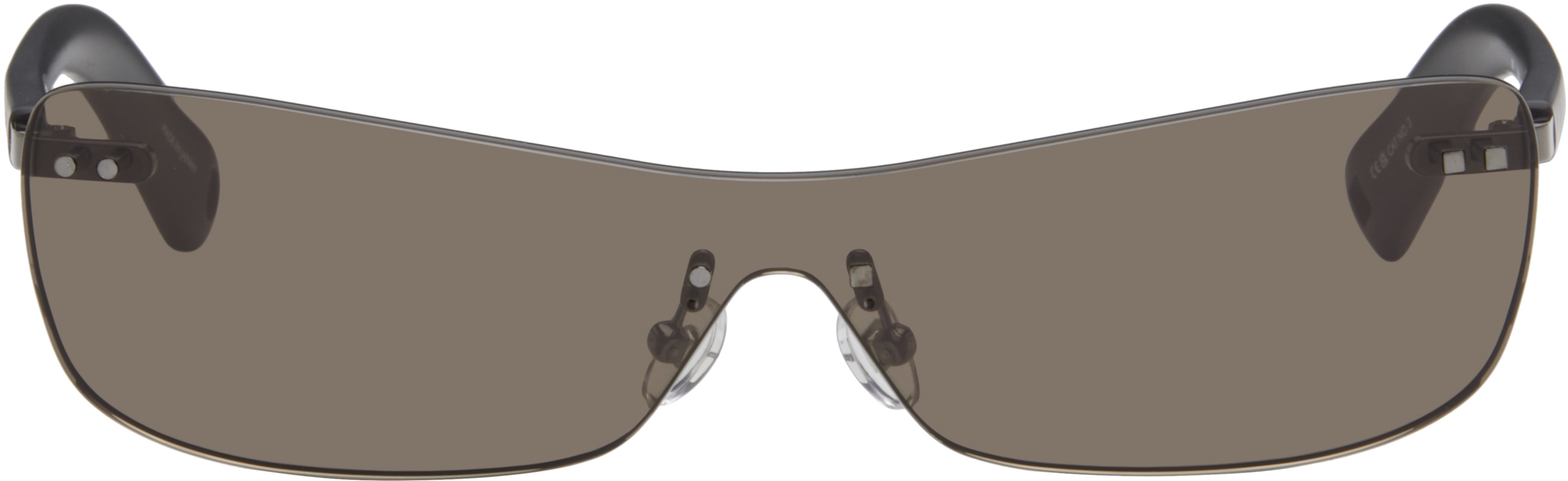 Jacquemus Gray La Croisière 'the Mirada' Sunglasses In Matt Grey/ Gunmetal