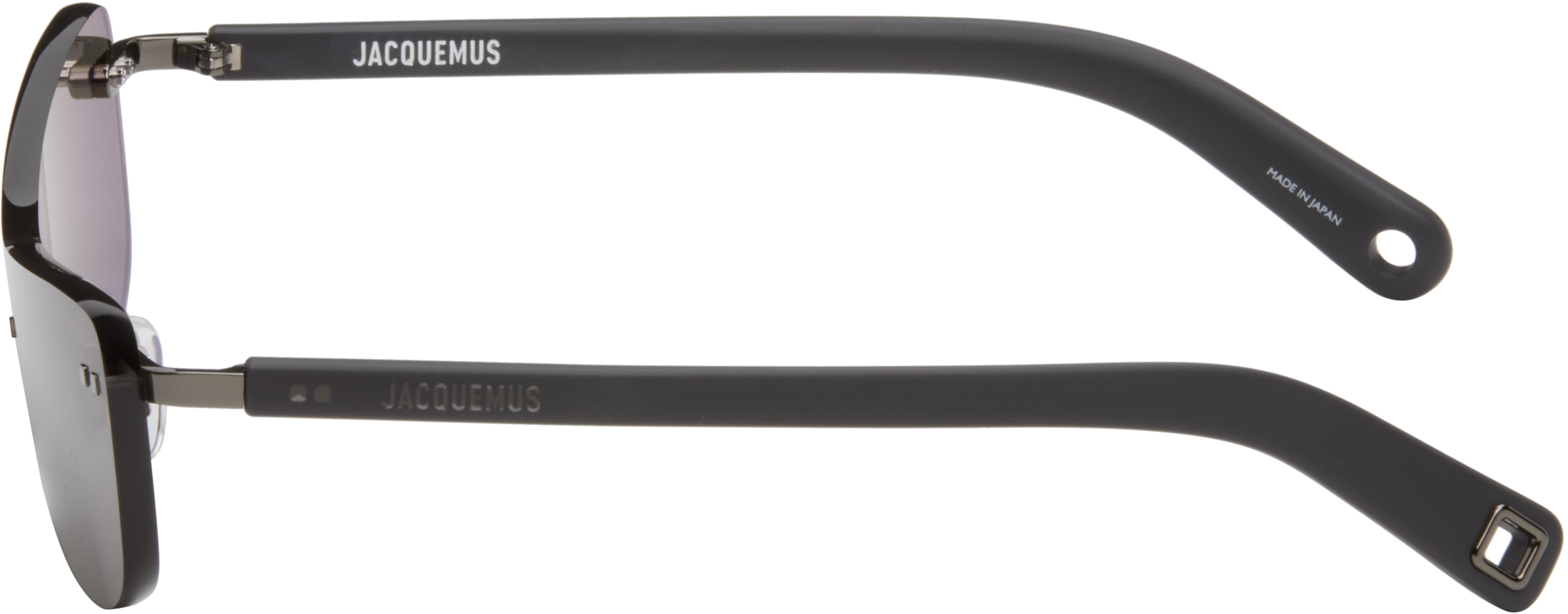 Jacquemus Gray La Croisière 'the Mirada' Sunglasses In Matt Grey/ Gunmetal