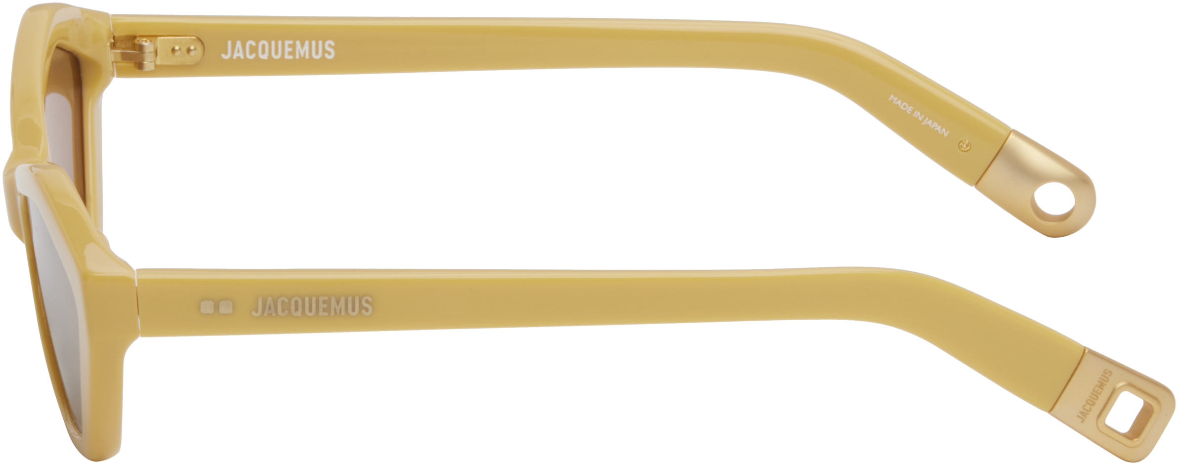 Jacquemus Yellow 'the Bambino' Sunglasses In Banana/ Matt Gold/ B