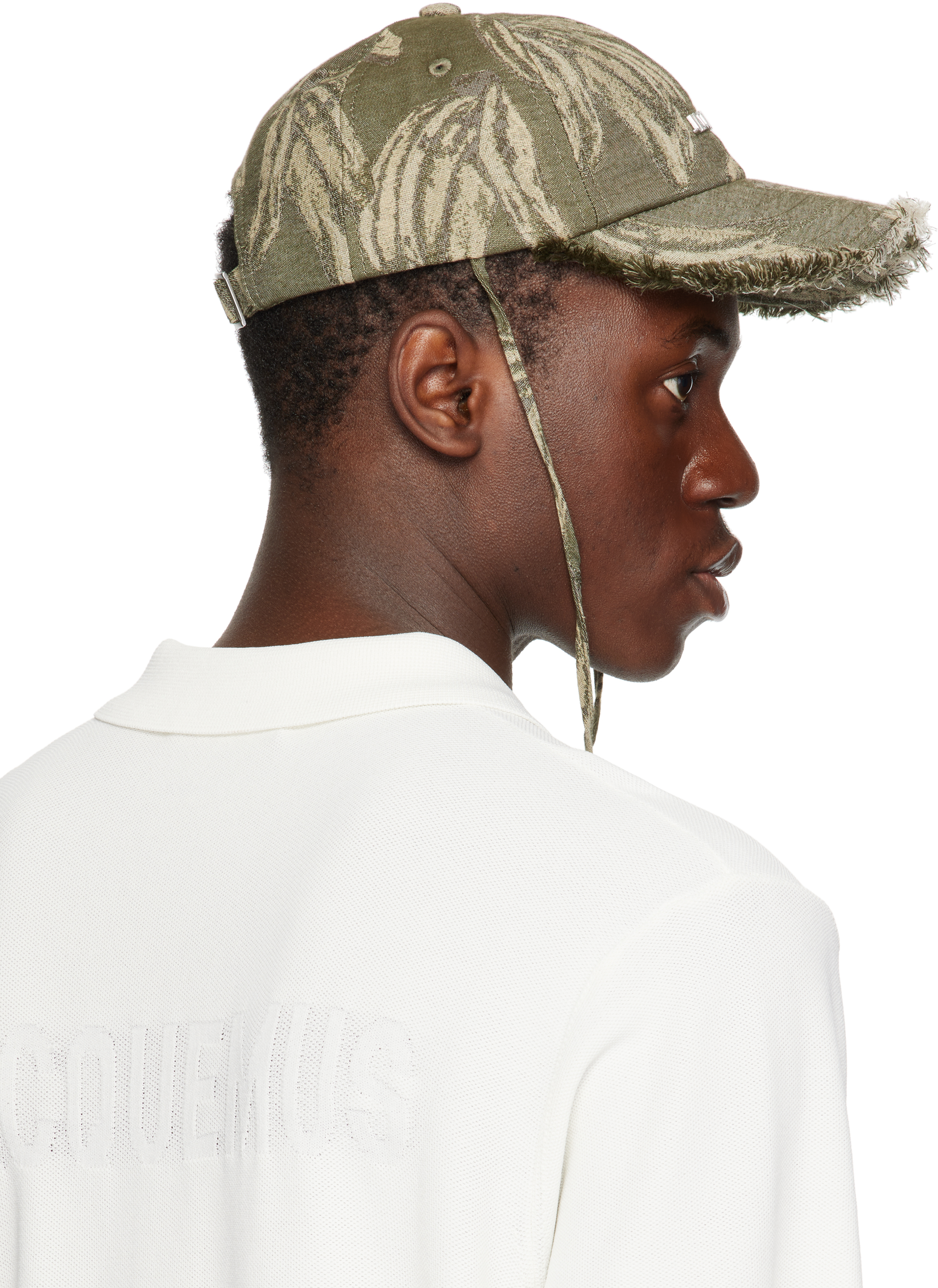 Jacquemus Khaki 'la Casquette Artichaut' Cap In 5ca Jacquard Banana