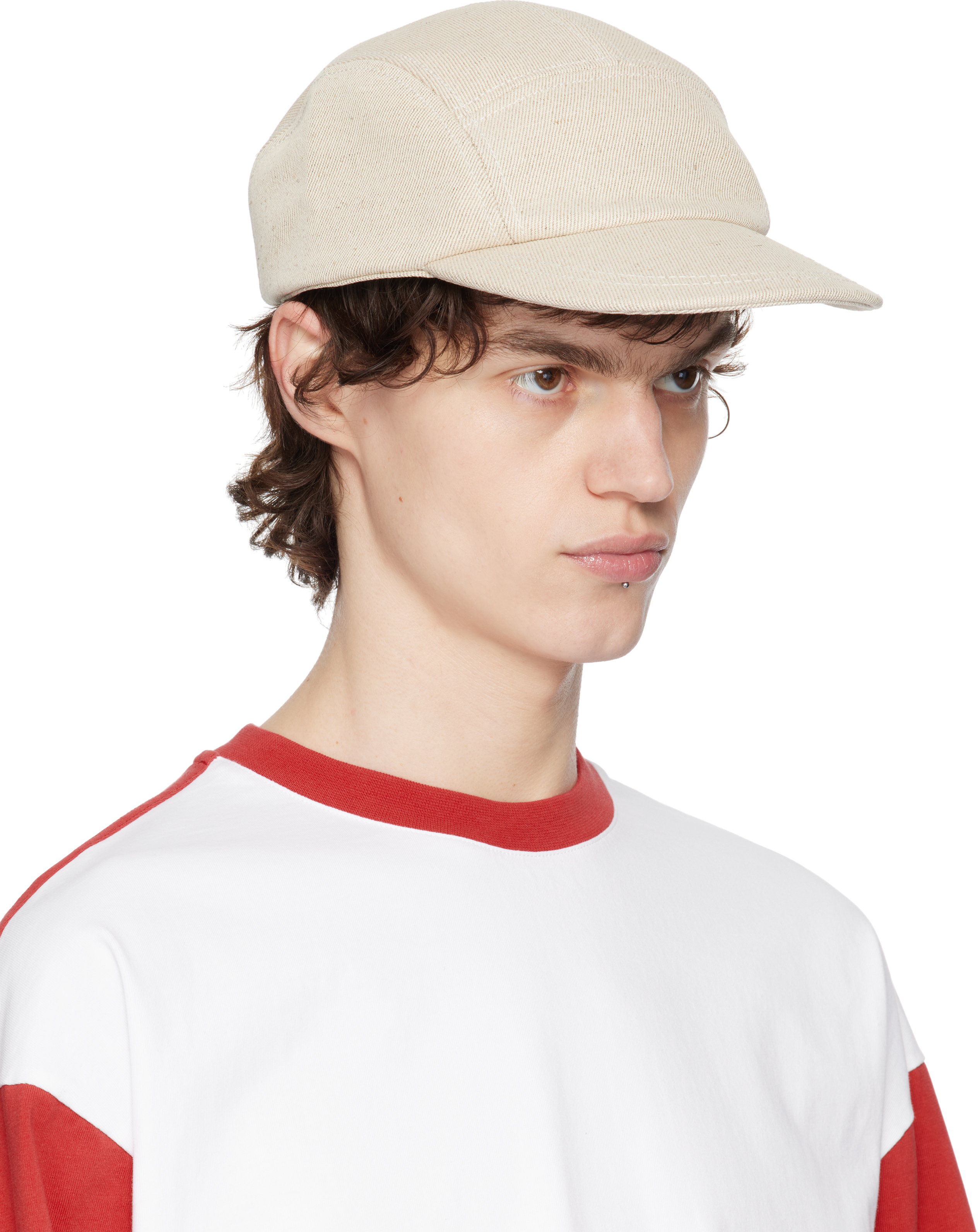 Jacquemus Beige 'la Casquette Liga' Cap In 110 Off-white