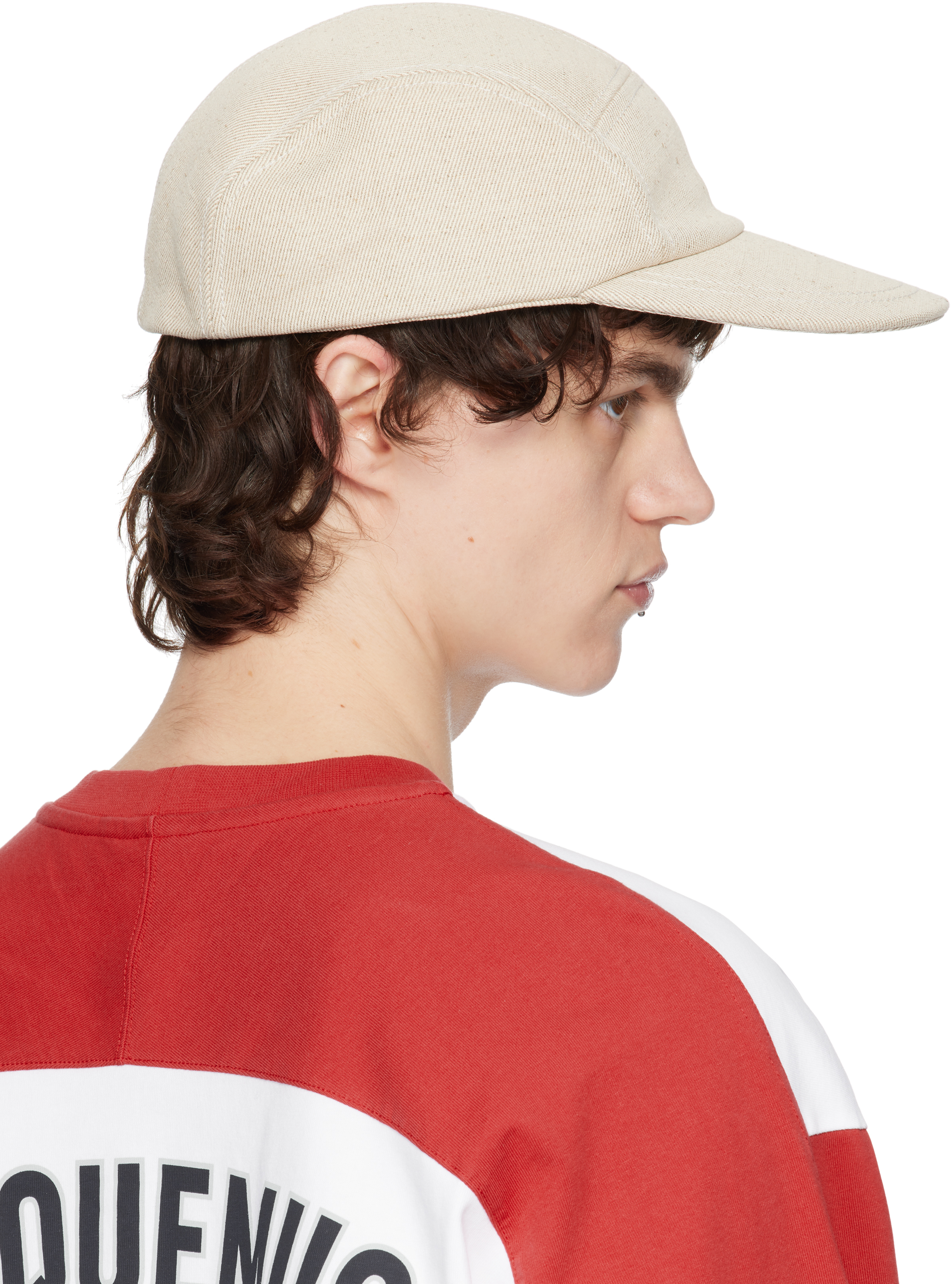 Jacquemus Beige 'la Casquette Liga' Cap In 110 Off-white