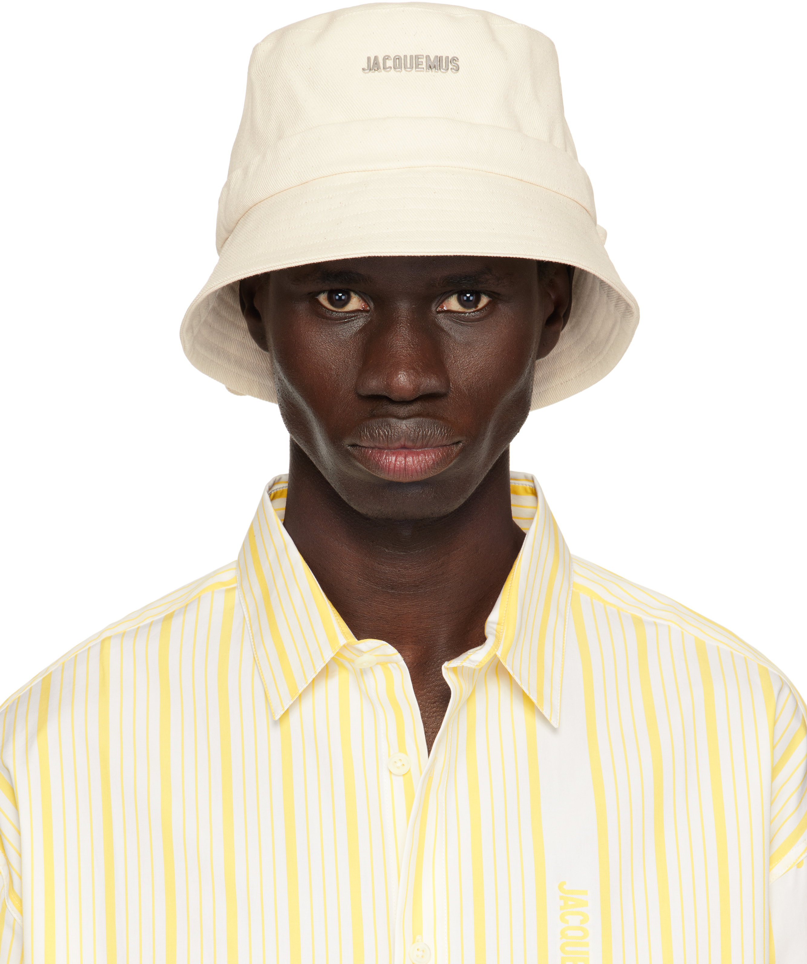 Jacquemus Off-white Les Classiques 'the Gadjo' Bucket Hat In 110 Off-white