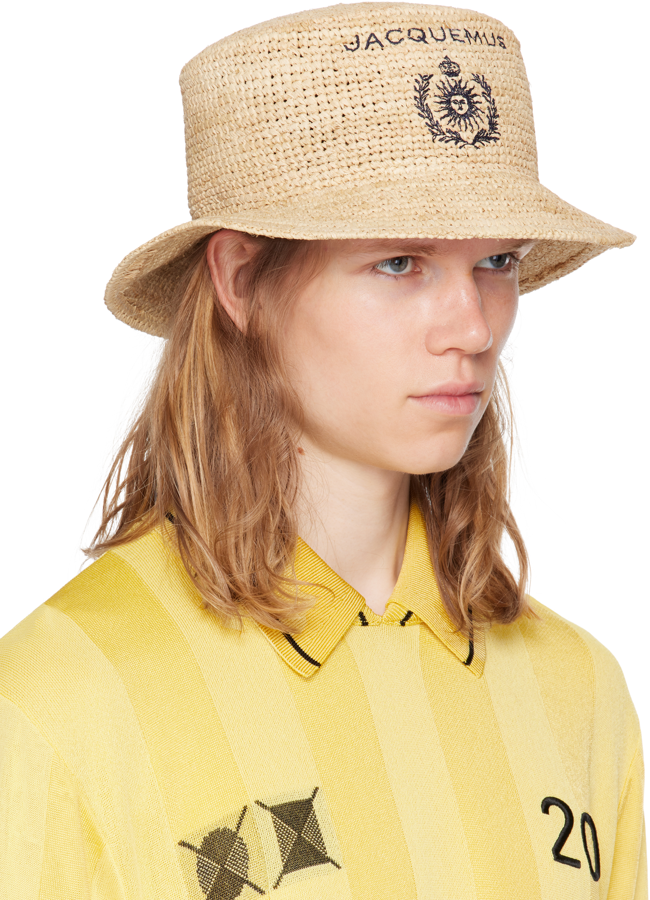 Jacquemus Beige 'le Bob Pesco' Bucket Hat In Neutral