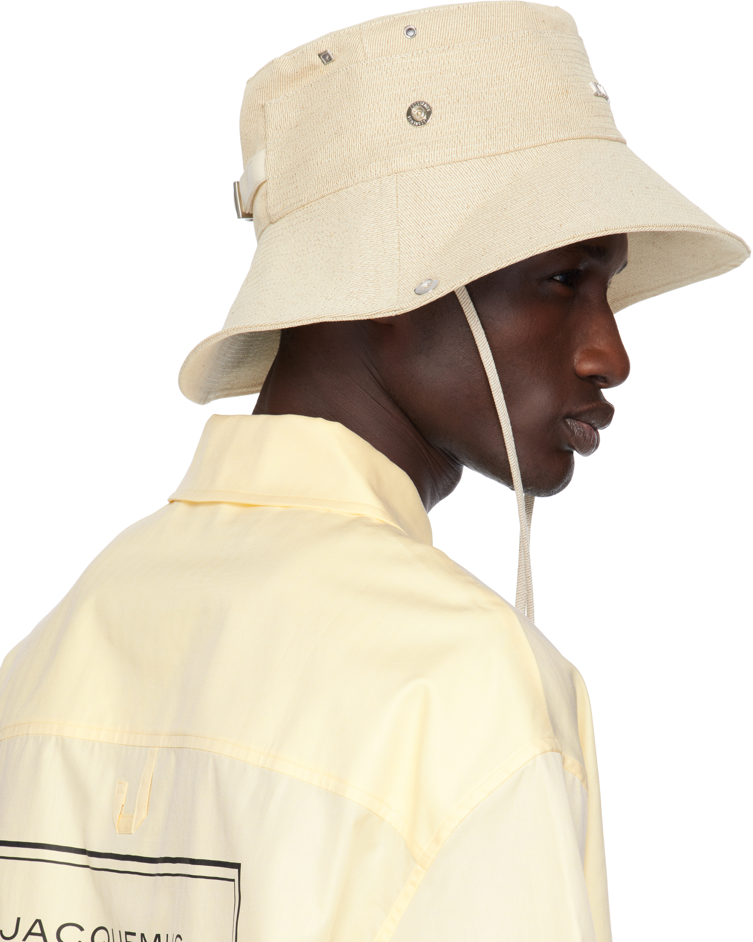 Jacquemus Beige La Croisière 'the De-nîmes' Bucket Hat In 110 Off-white