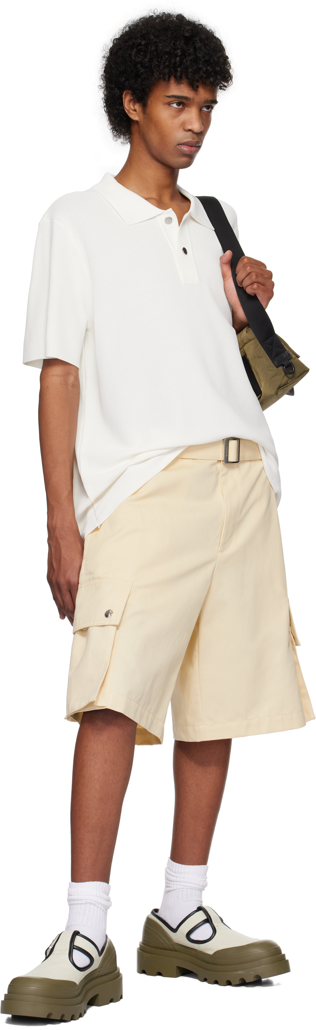 Jacquemus Khaki La Casa 'the Small Bambino Messenger' Bag In 560 Khaki