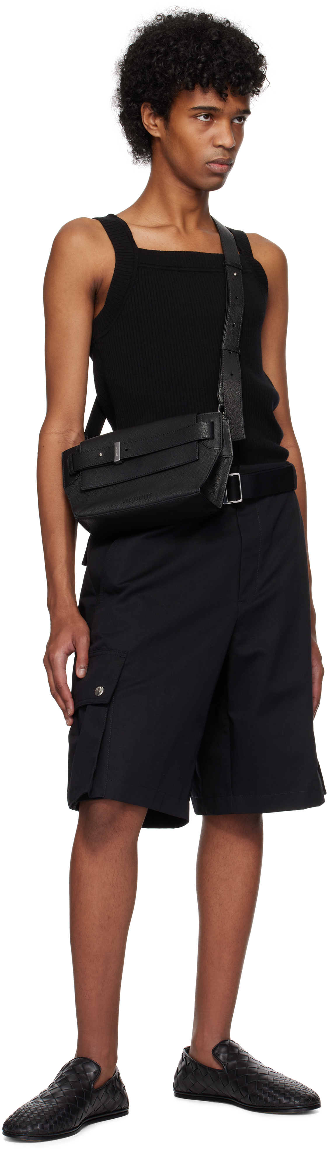 Jacquemus Black La Casa 'the Capri Messenger' Bag In 990 Black