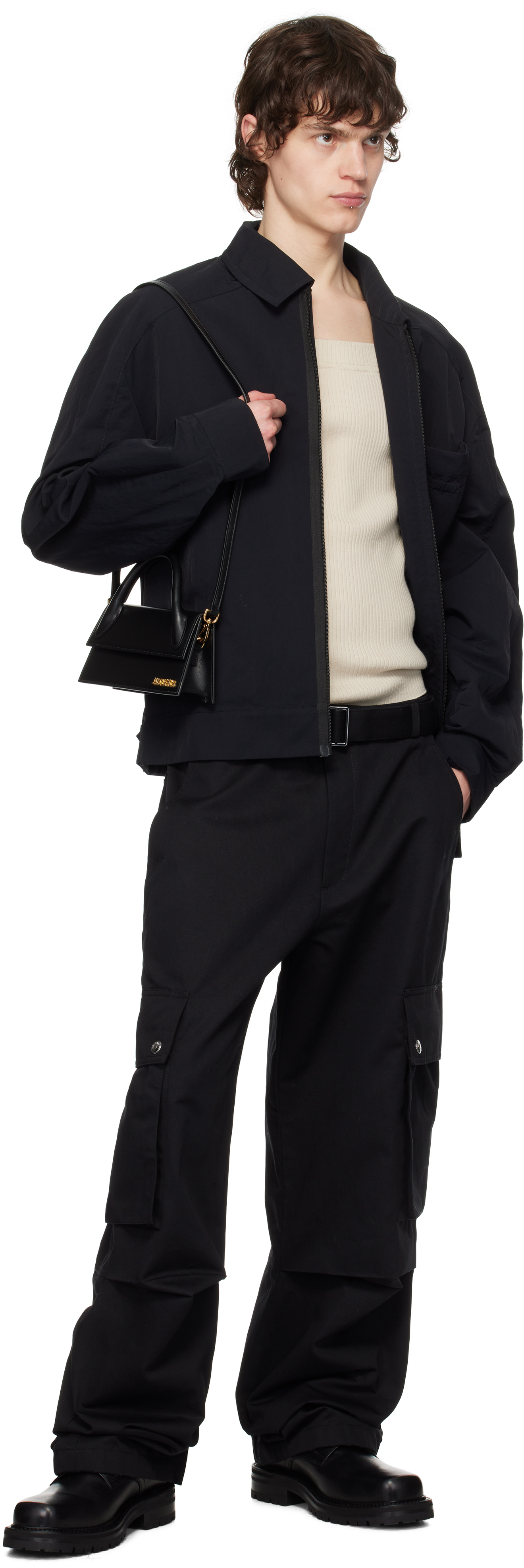 Jacquemus Black Les Classiques 'the Long Chiquito' Bag In 990 Black