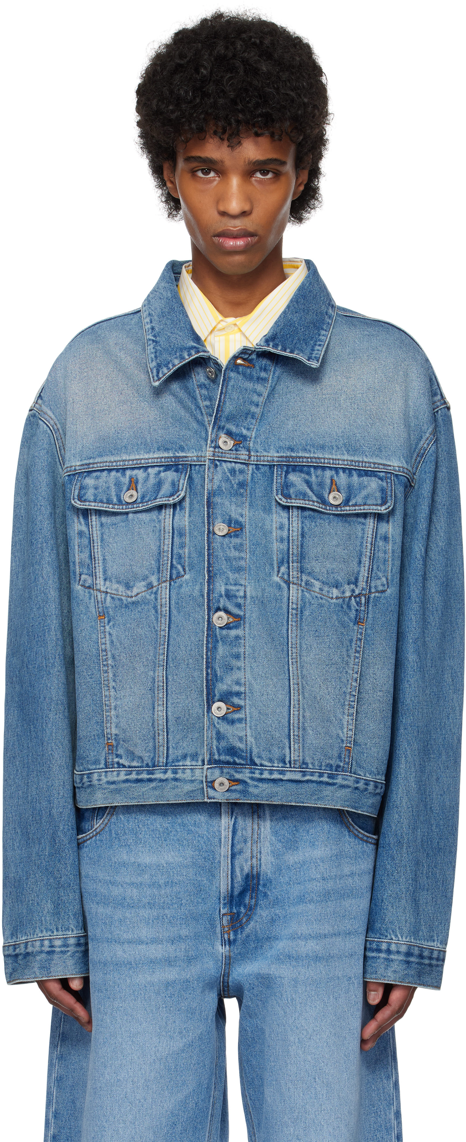 Jacquemus メンズ デニムジャケット | SSENSE 日本 Jacquemus メンズ デニムジャケット | SSENSE 日本
