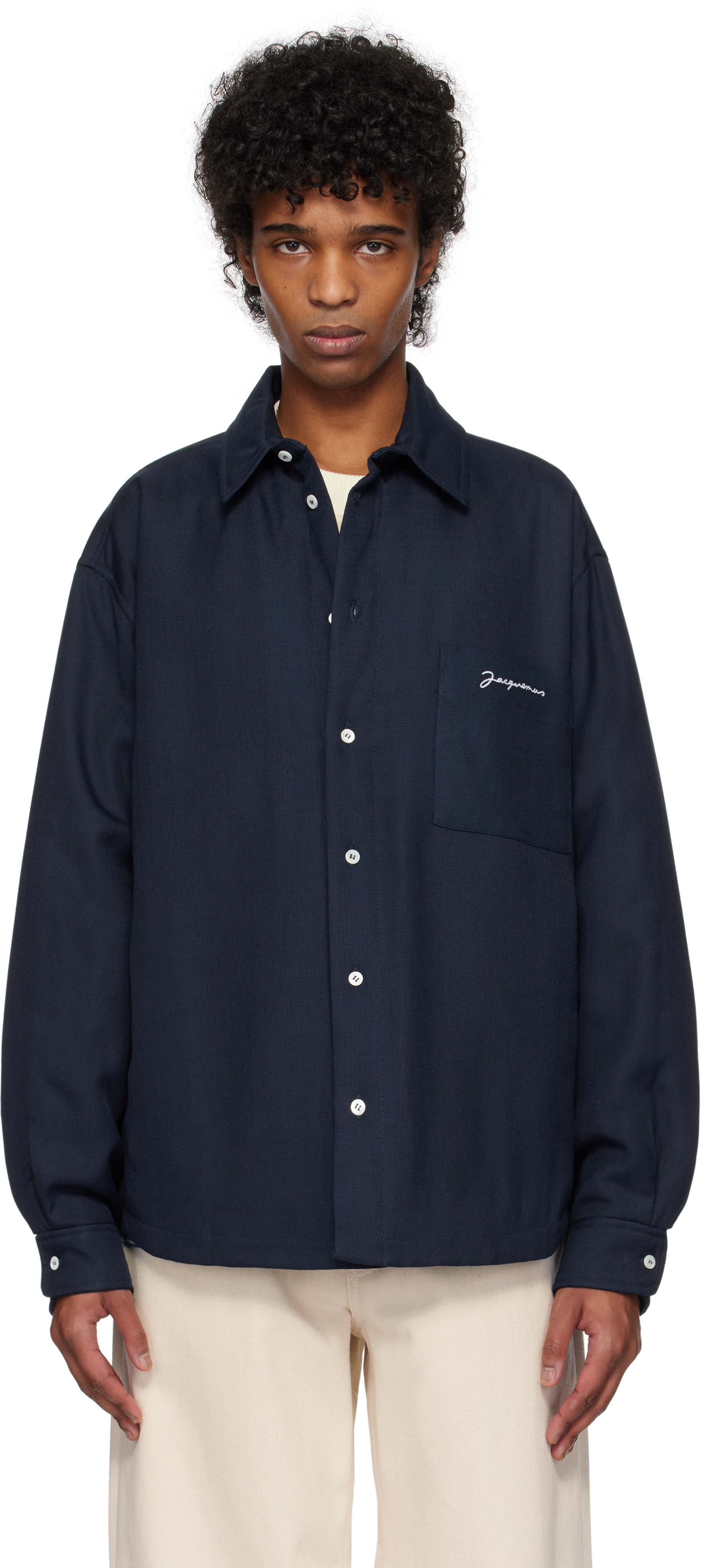 Navy La Casa 'La chemise Boulanger' Jacket