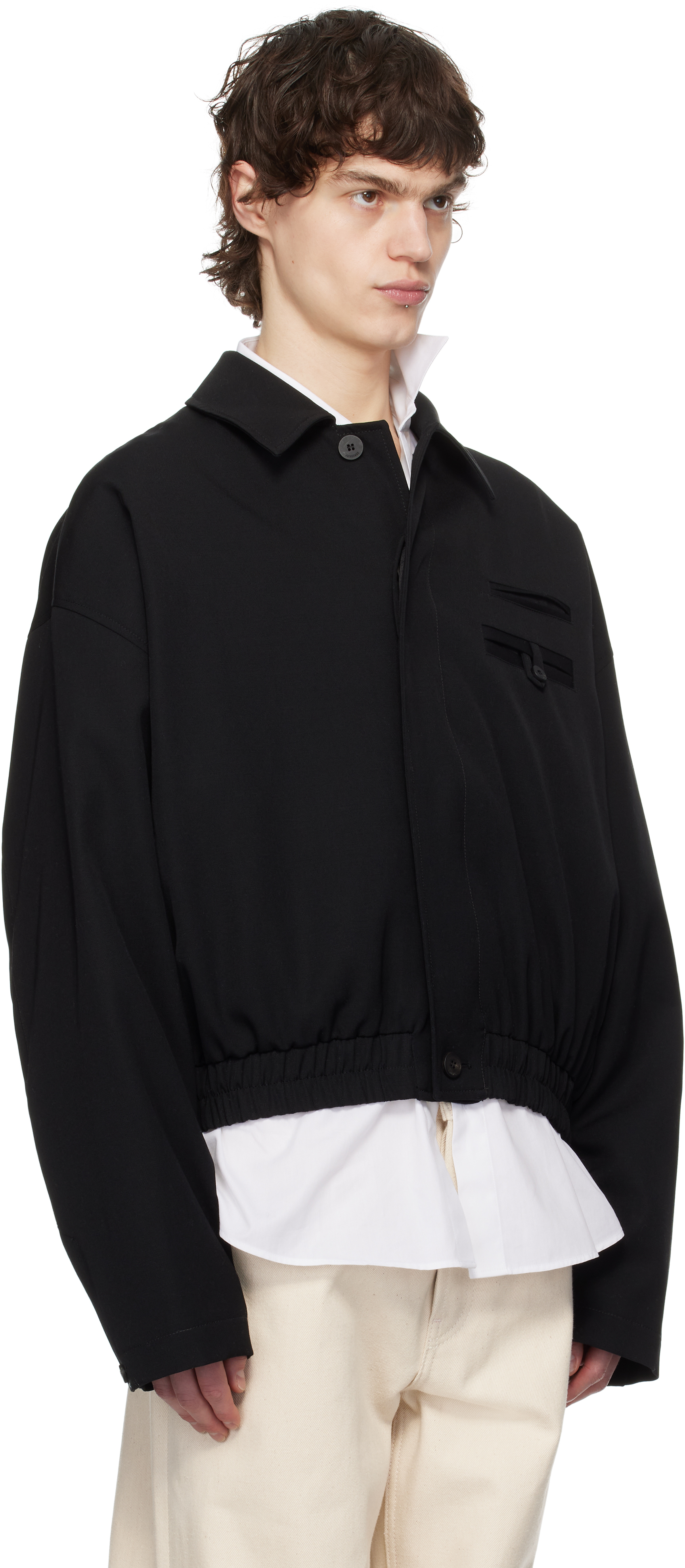 Jacquemus Le Blouson Melao Jacket In 990 Black
