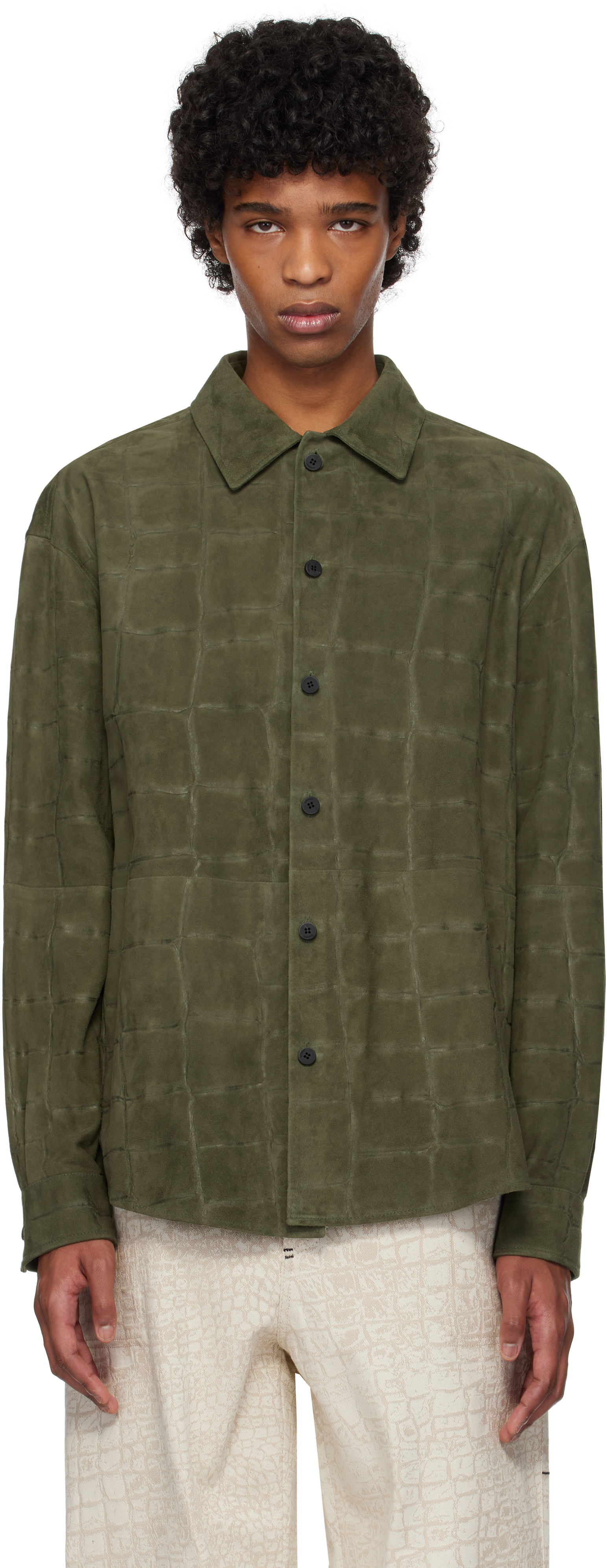 Khaki La Croisière 
The Croco leather
 Shirt