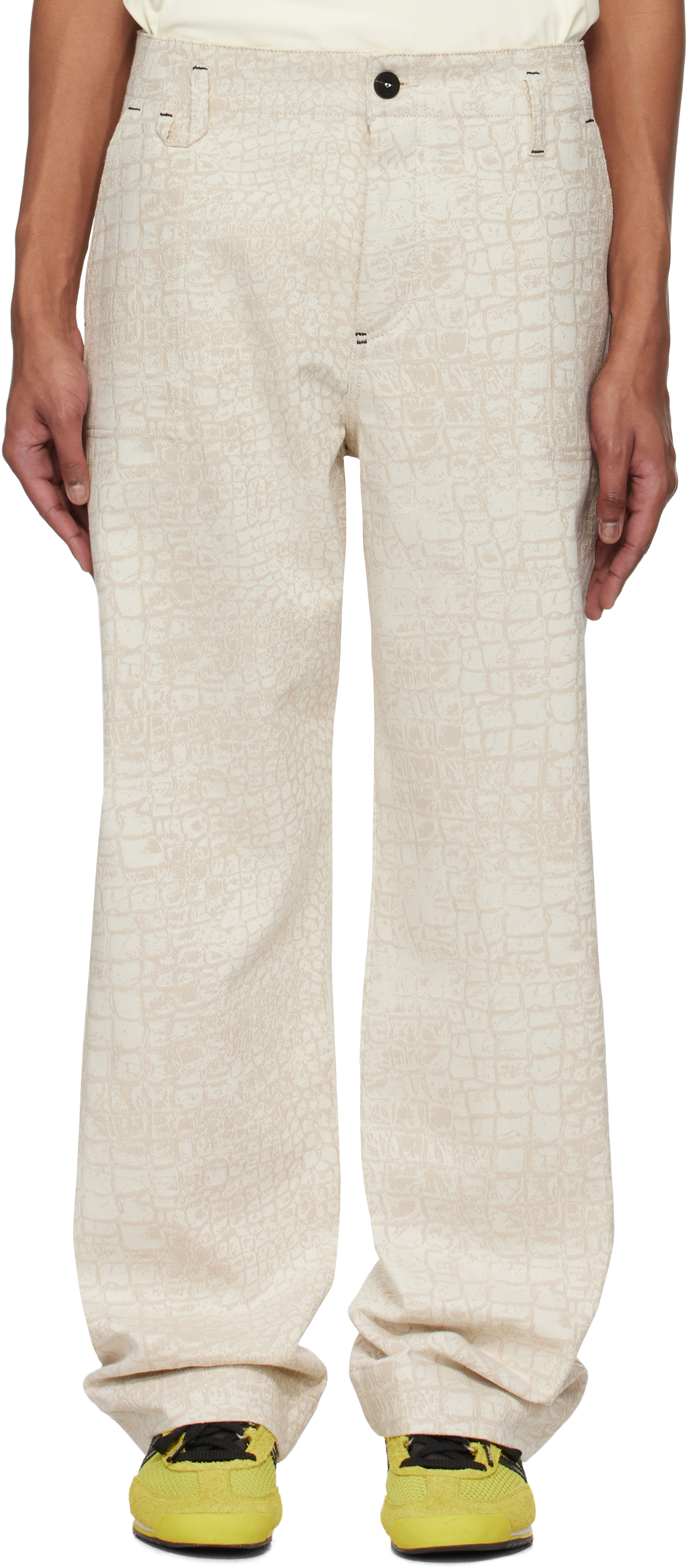 Beige La Croisière 'The Fernando de-Nîmes' Jeans