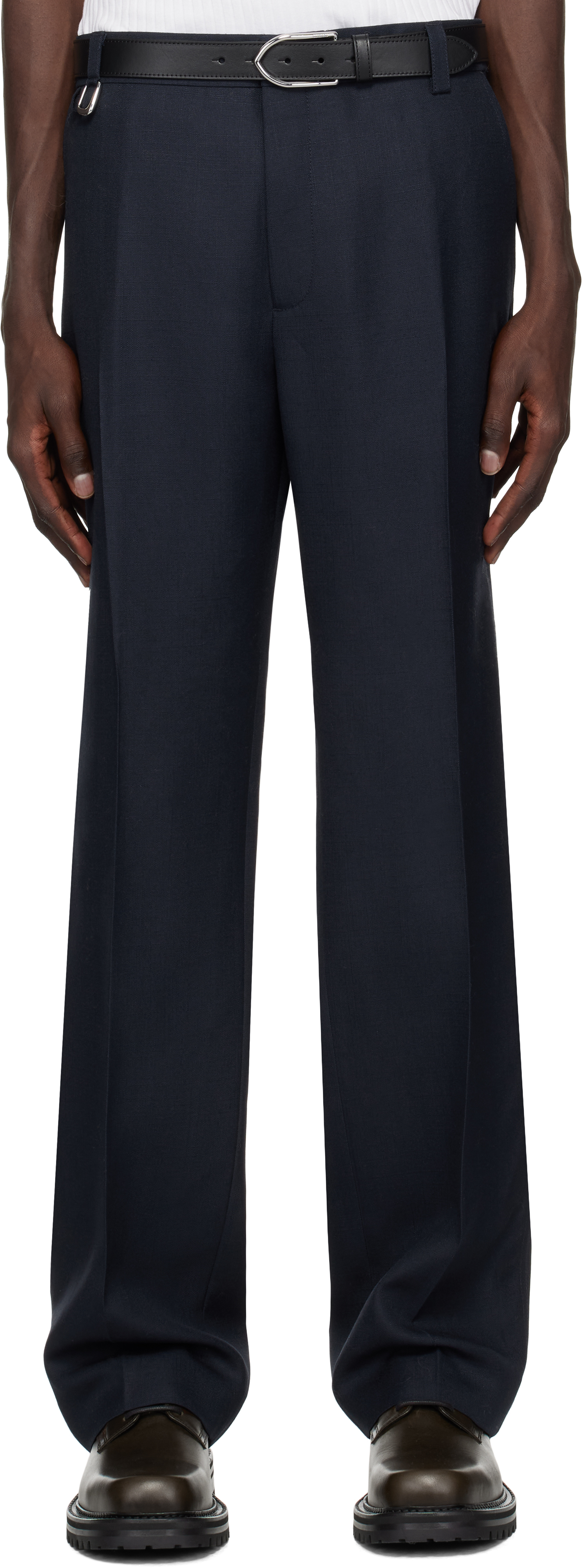 Jacquemus Navy La Casa 'the Melo' Trousers In 390 Dark Navy