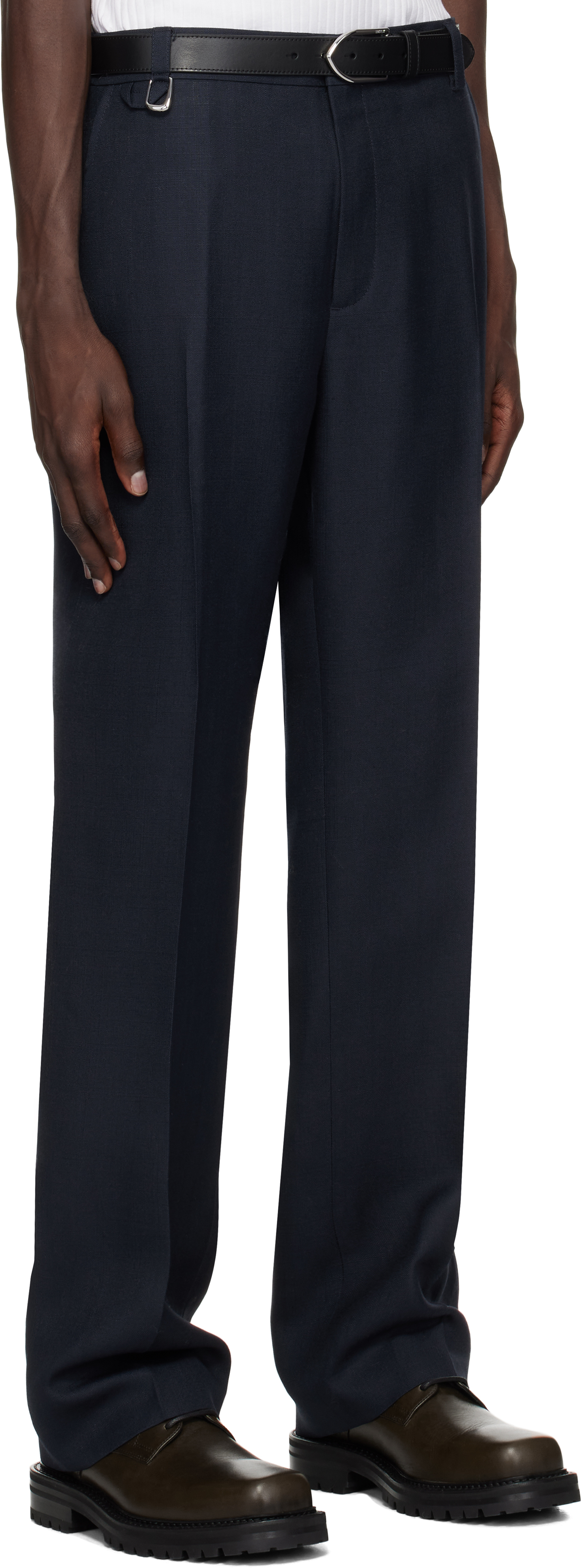 Jacquemus Navy La Casa 'the Melo' Trousers In 390 Dark Navy