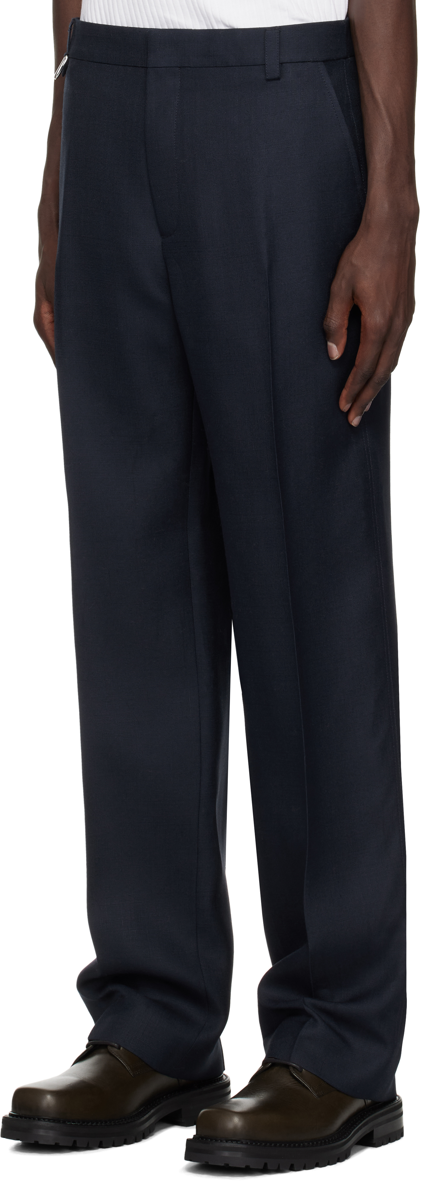 Jacquemus Navy La Casa 'the Melo' Trousers In 390 Dark Navy