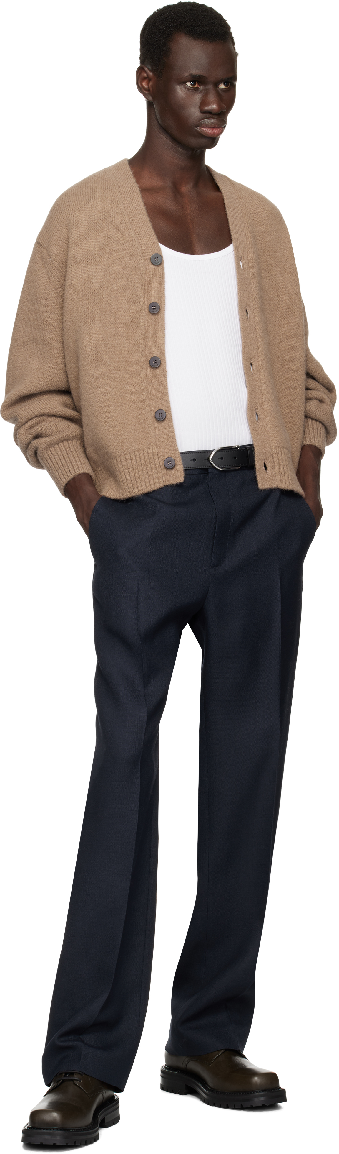 Jacquemus Navy La Casa 'the Melo' Trousers In 390 Dark Navy