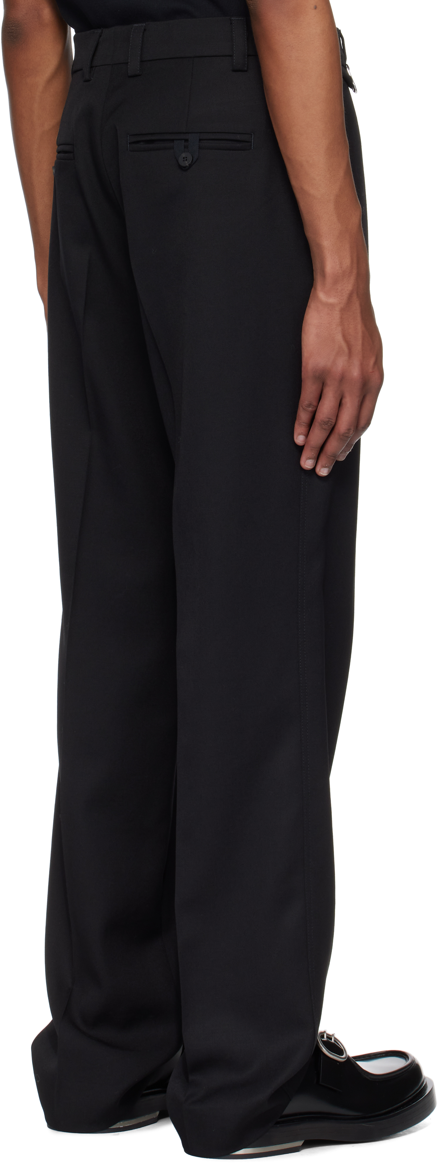 Jacquemus Black La Casa 'the Melo' Trousers In 990 Black