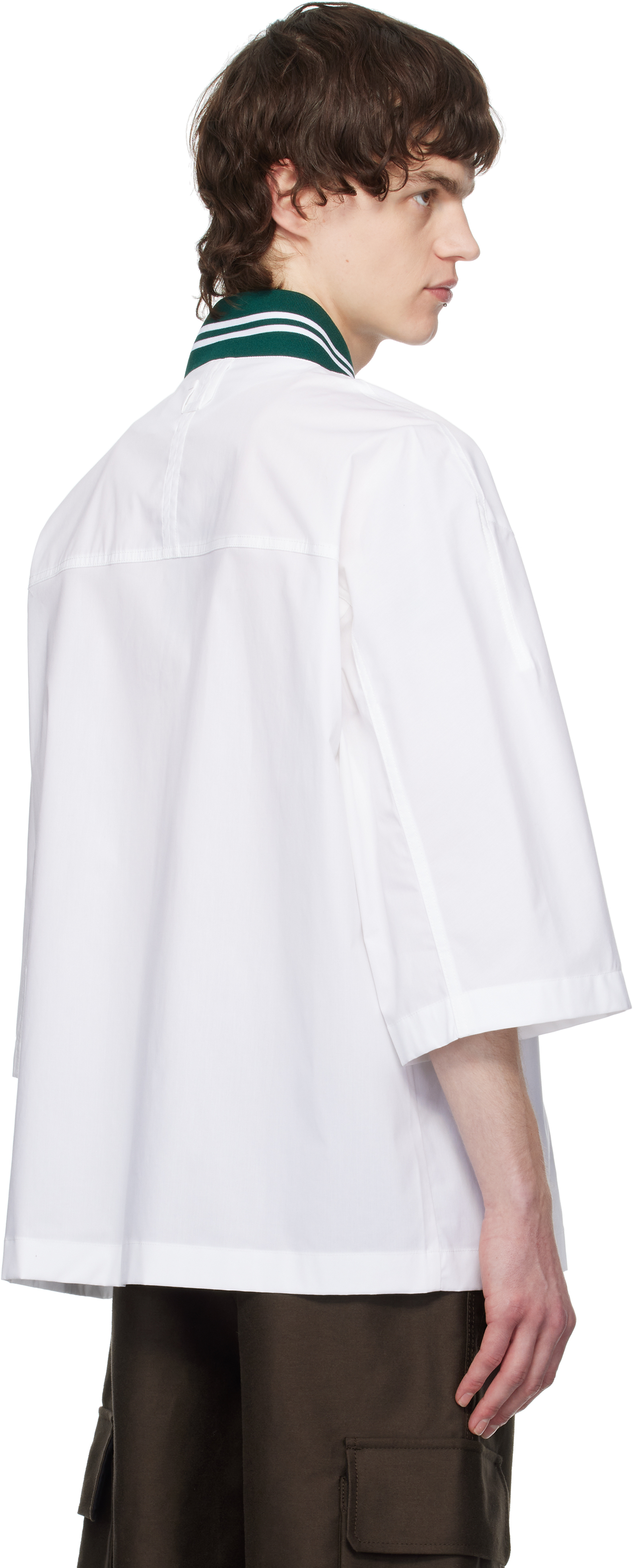 Jacquemus La Chemise Baseball White Shirt With Embroidered Logo On The Front In Cotton Man In 100 White