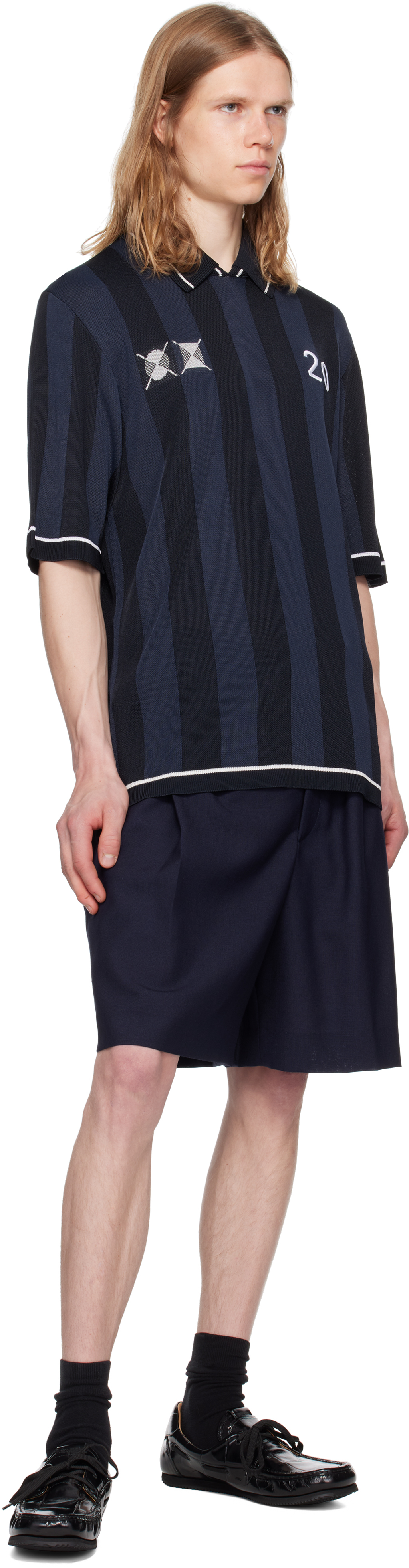Jacquemus Navy La Croisière 'the Fernando' Shorts In Blue