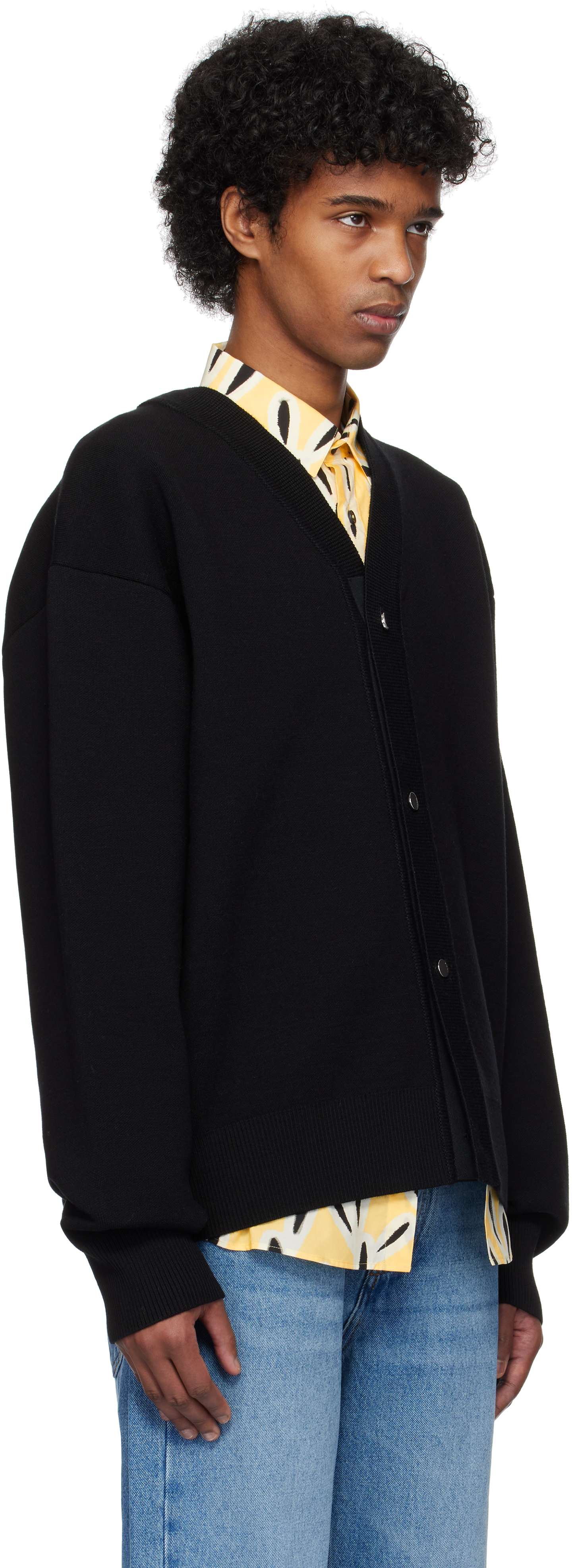 Jacquemus Men's Cardigan Boutonne In Black
