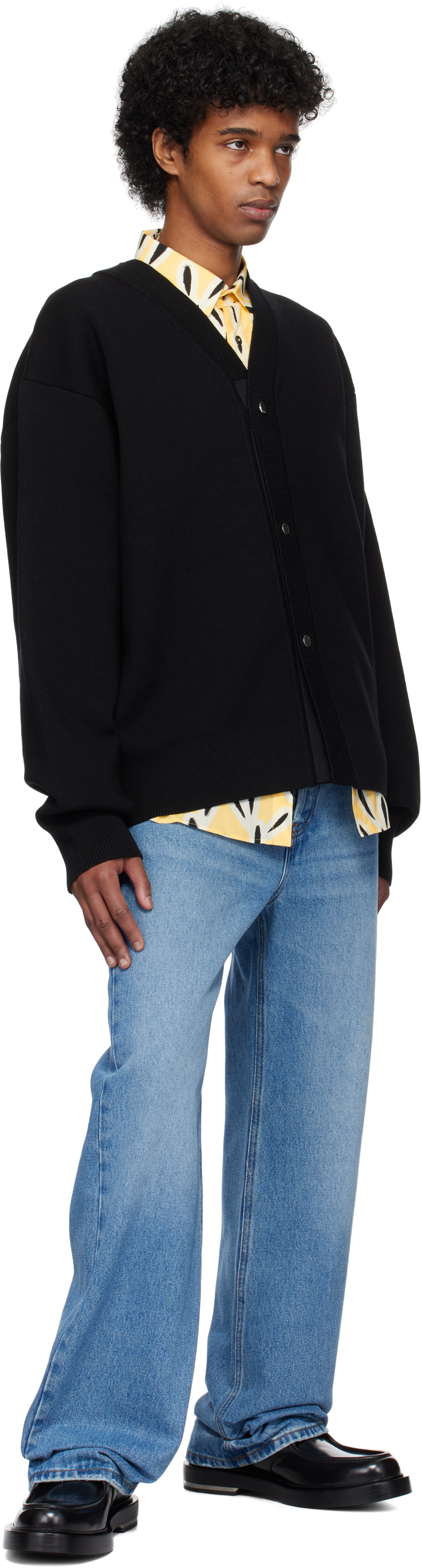 Jacquemus Men's Cardigan Boutonne In Black