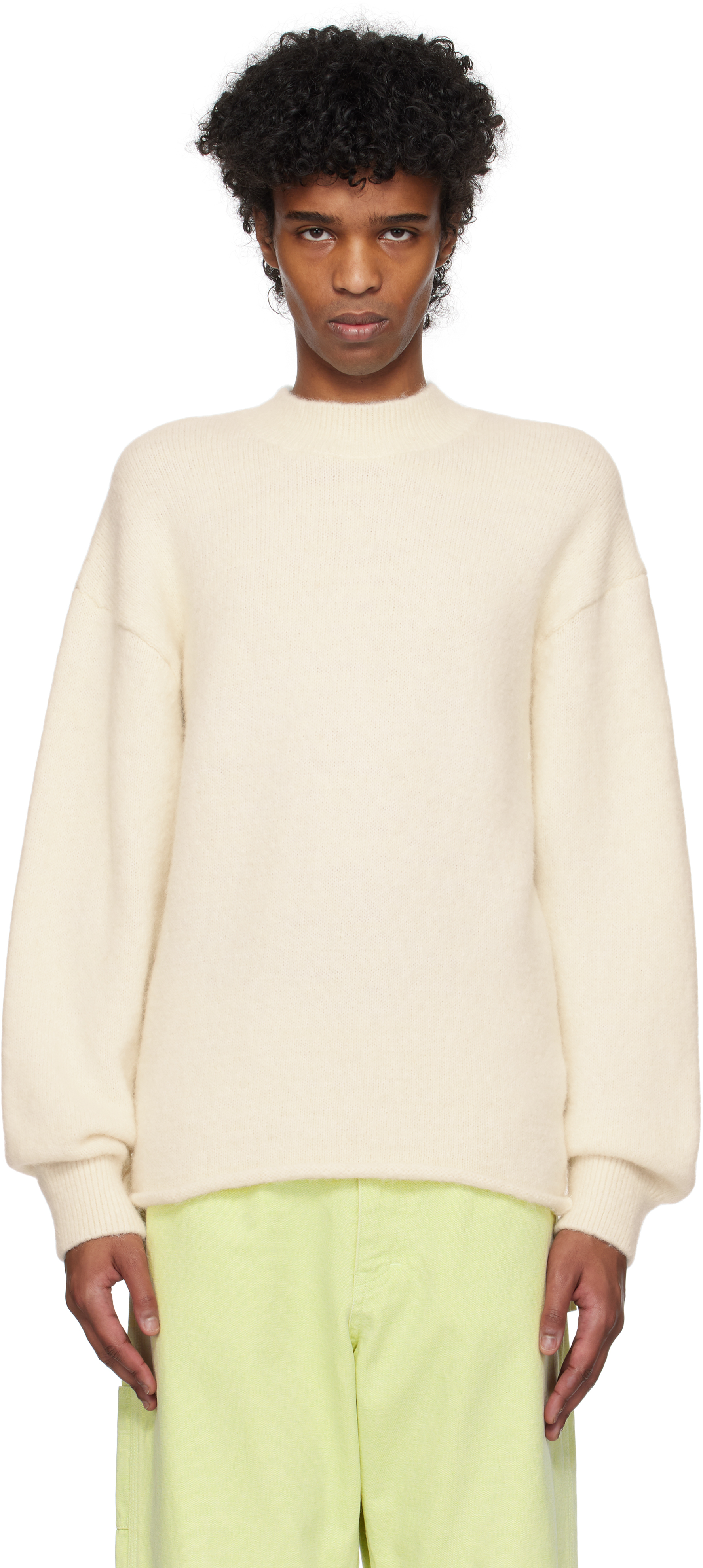 Jacquemus Off-white Les Classiques 'the ' Sweater In 130 Light Beige