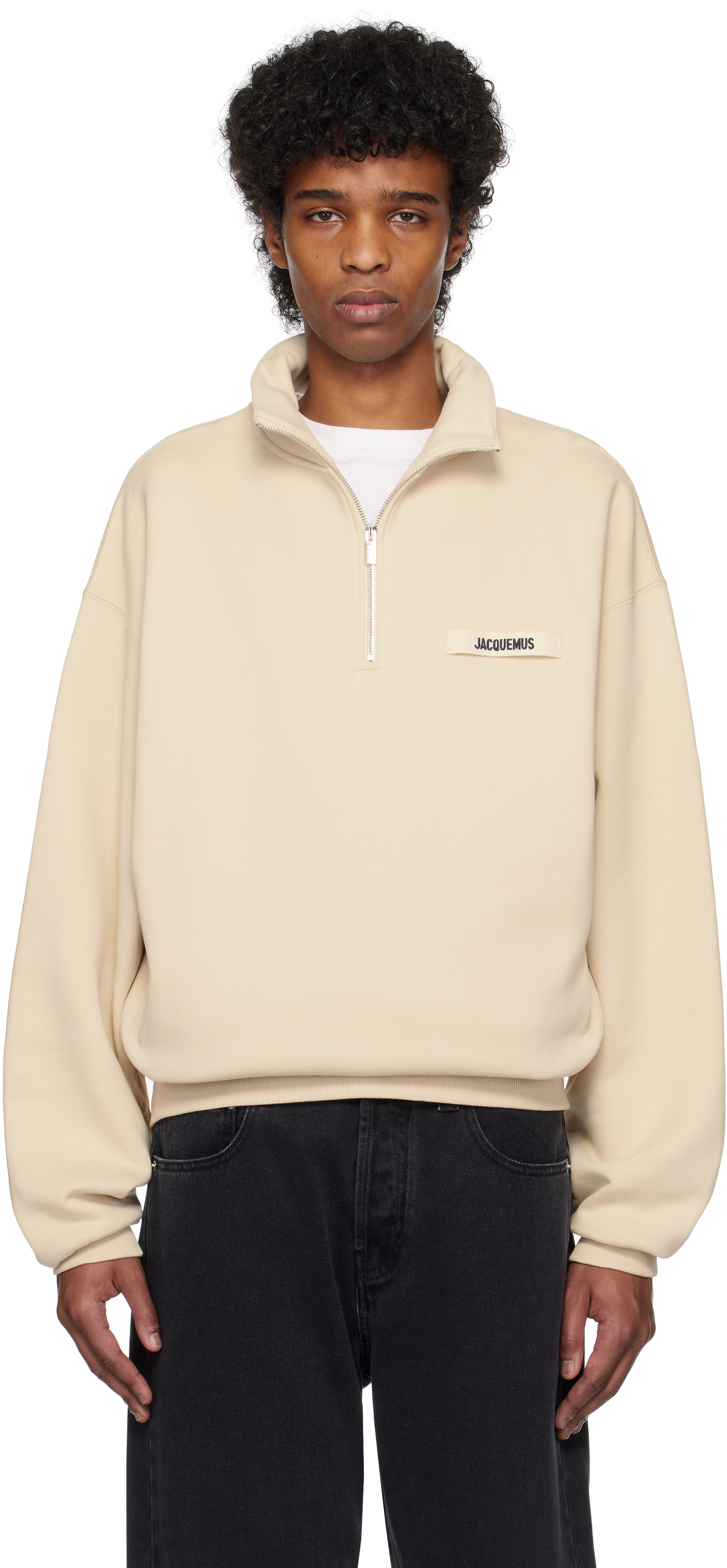 スウェット・トレーナー JACQUEMUS Gros Grain Sweatshirt Light Beige The Gros Grain sweatshirt by JACQUEMUS | Official website