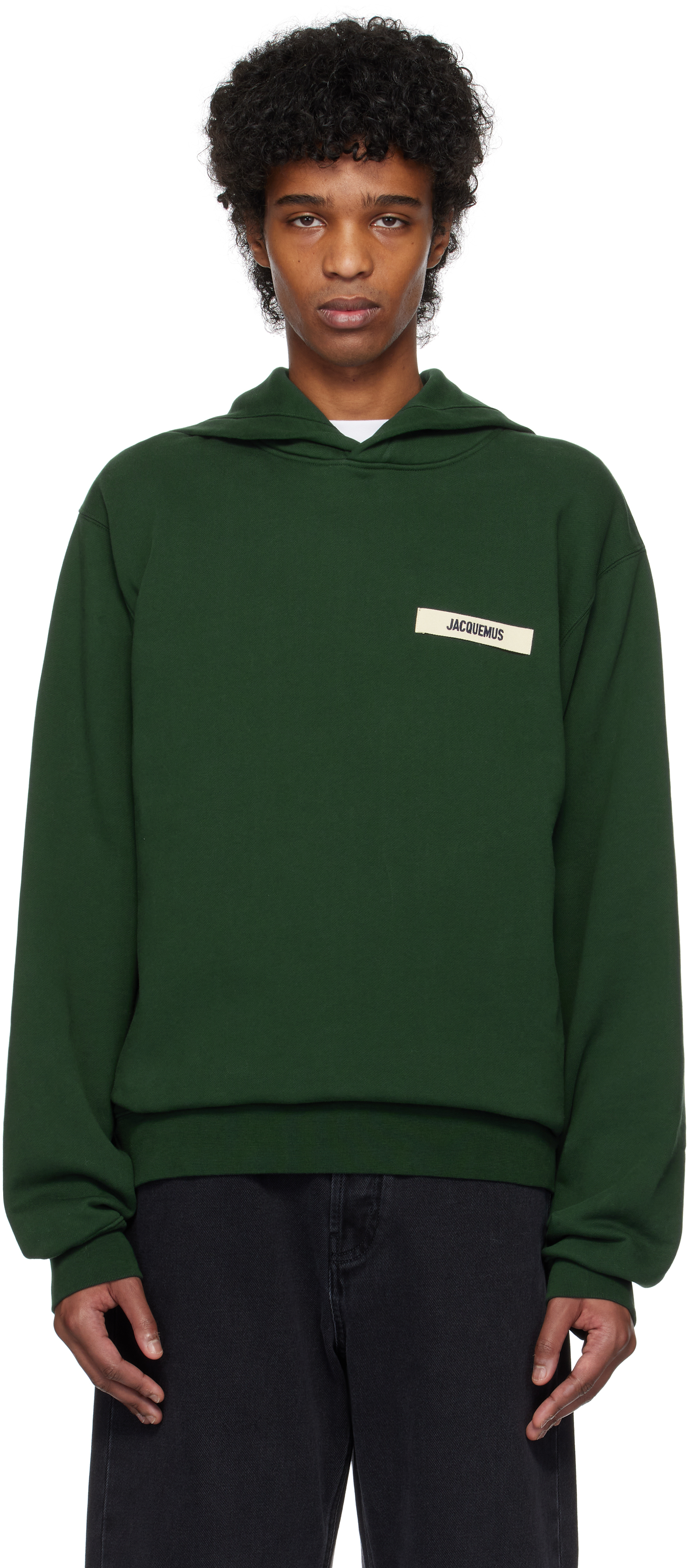 【関税込み】JACQUEMUS グリーン The Gros Grain フーディ JACQUEMUS: グリーン The Gros Grain フーディ | SSENSE 日本