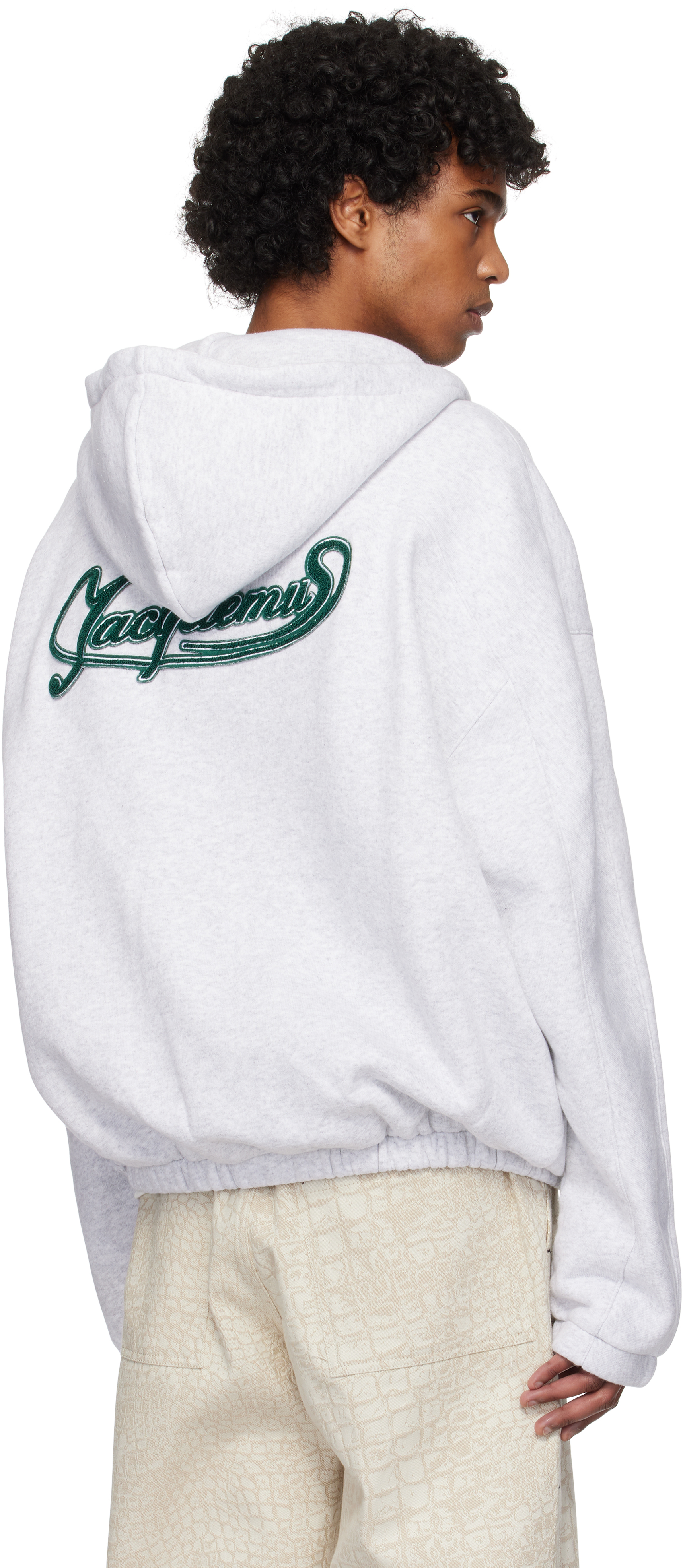 Jacquemus Le Hoodie Torneo Club Logo Patch Cotton Hoodie In 9cm Athletic Club Gr
