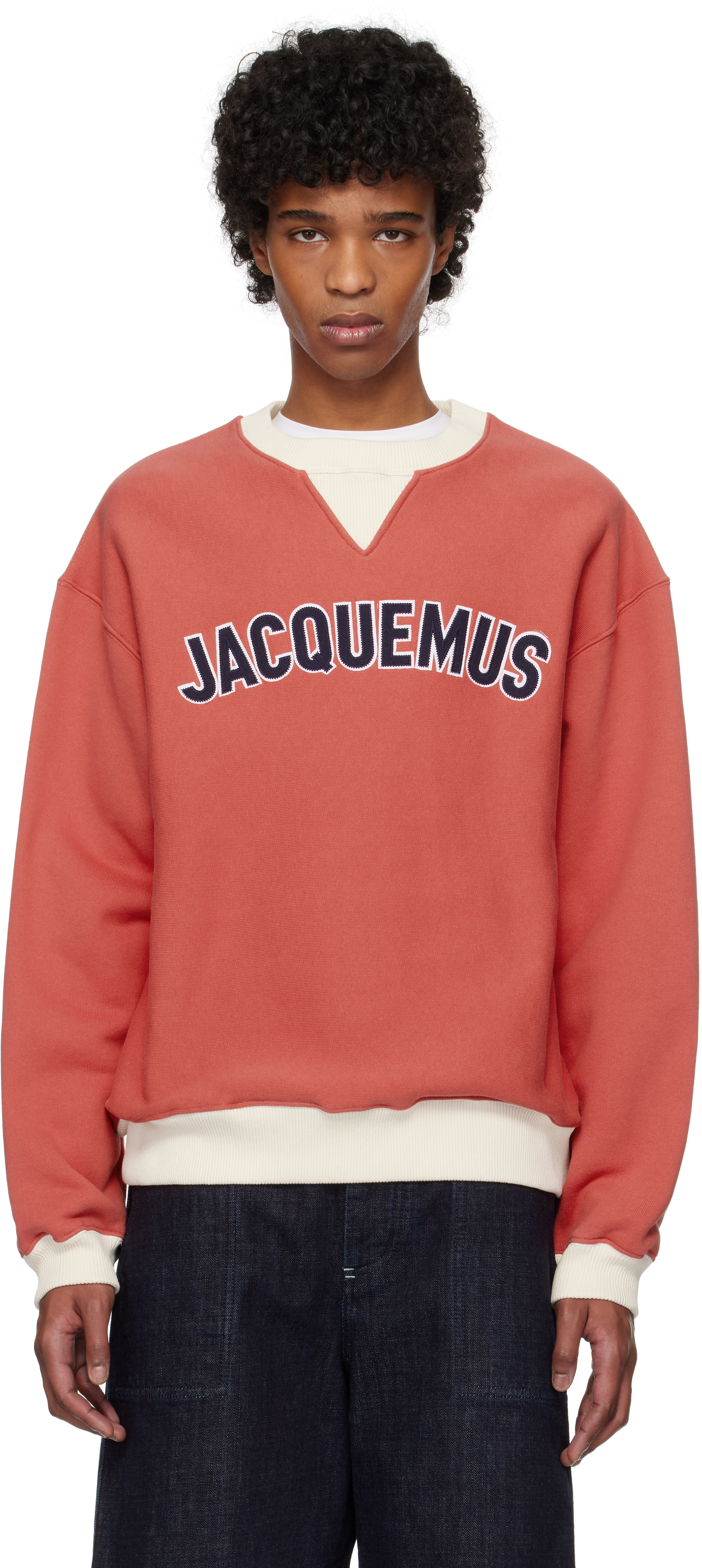 JACQUEMUS RED 'THE BASEBALL' SWEATSHIRT