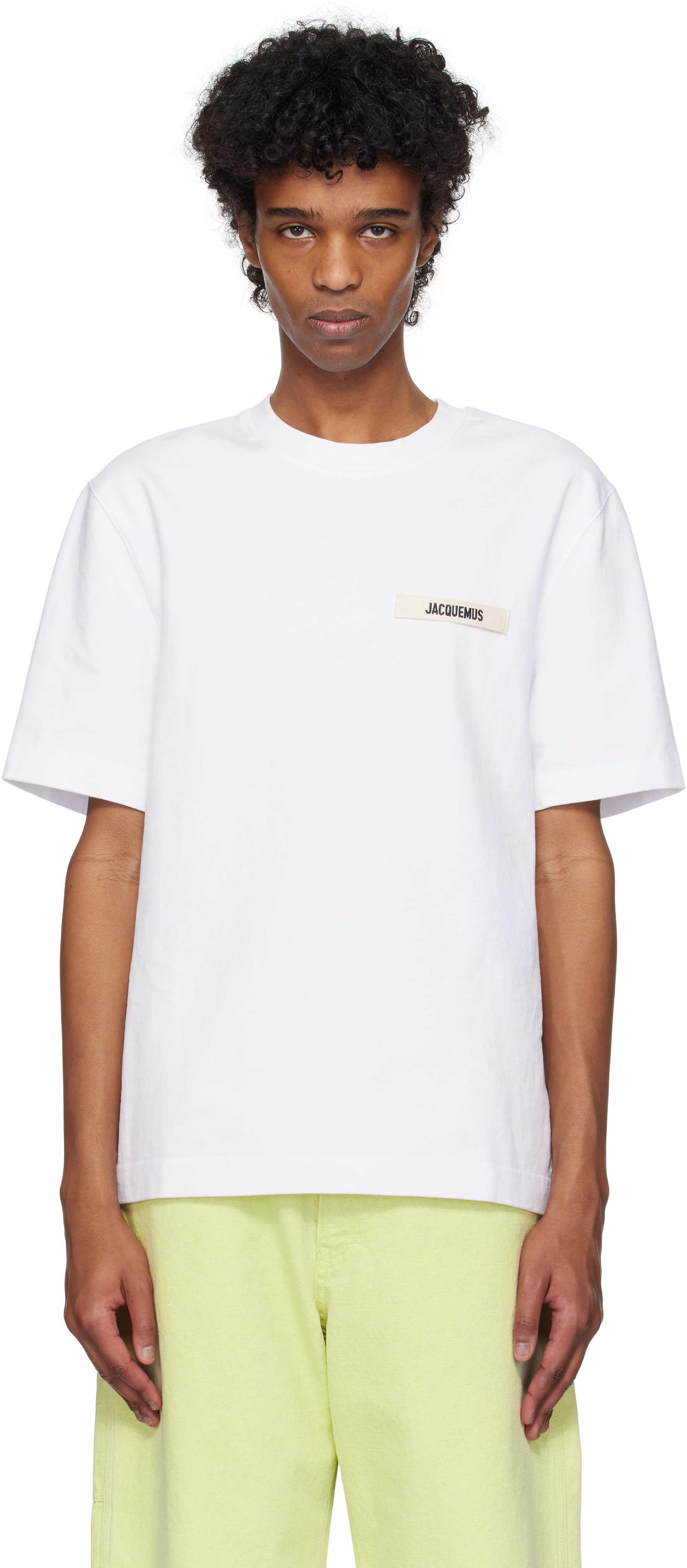JACQUEMUS: White Les Classiques 'The Gros Grain' T-shirt