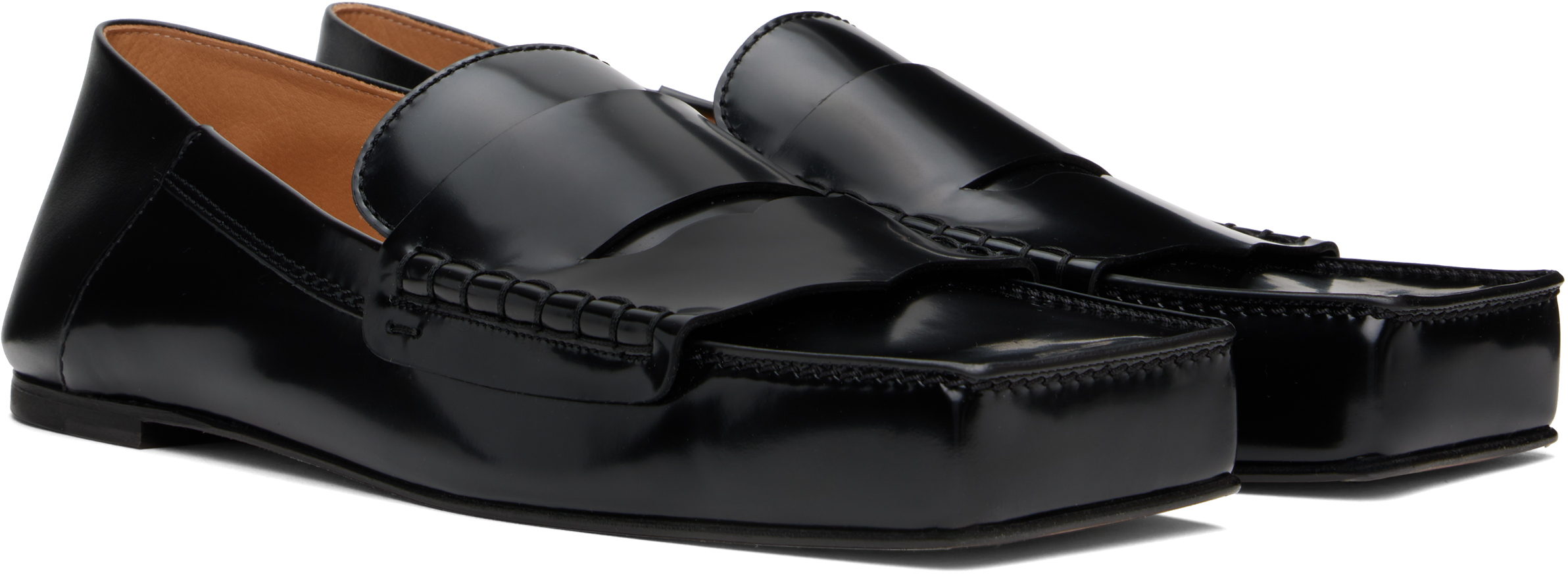 Jacquemus Black La Casa 'the Carré' Loafers In 990 Black