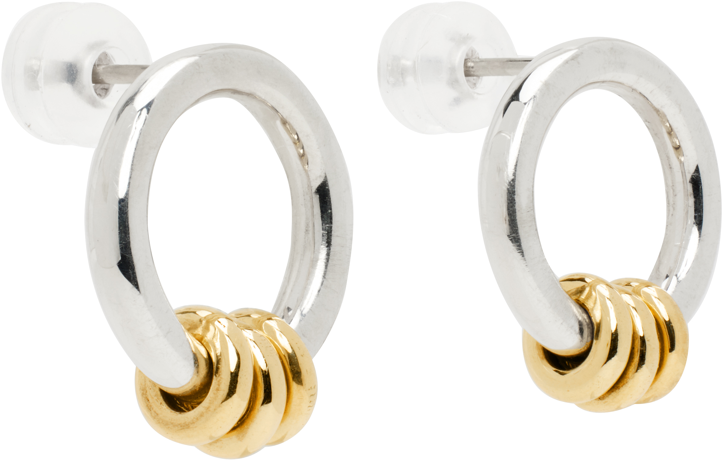 Spinelli Kilcollin Silver & Gold Sidra Sg Earrings In 18k Gold & Sterling