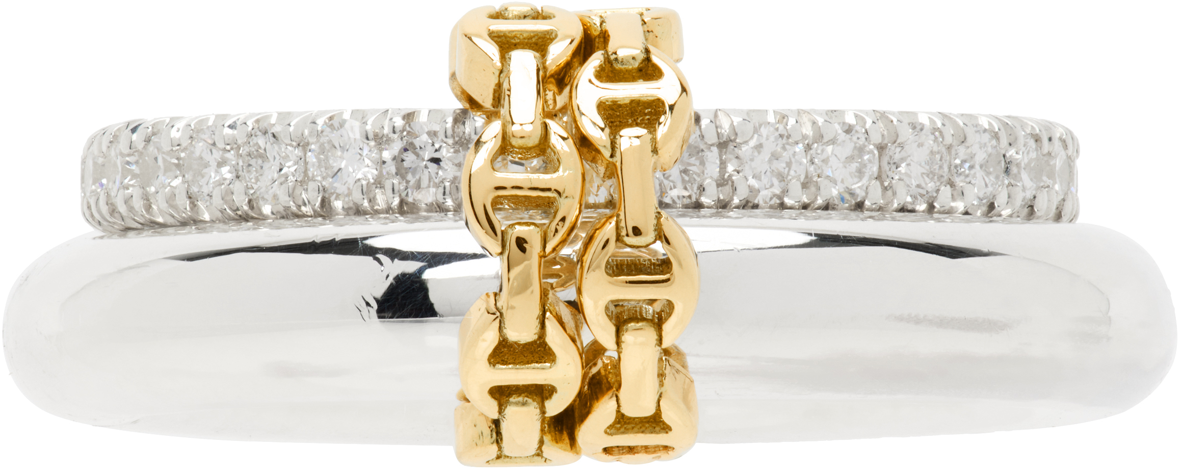 Silver & Gold HOORSENBUHS Edition Virgo Pavé Hb Ring