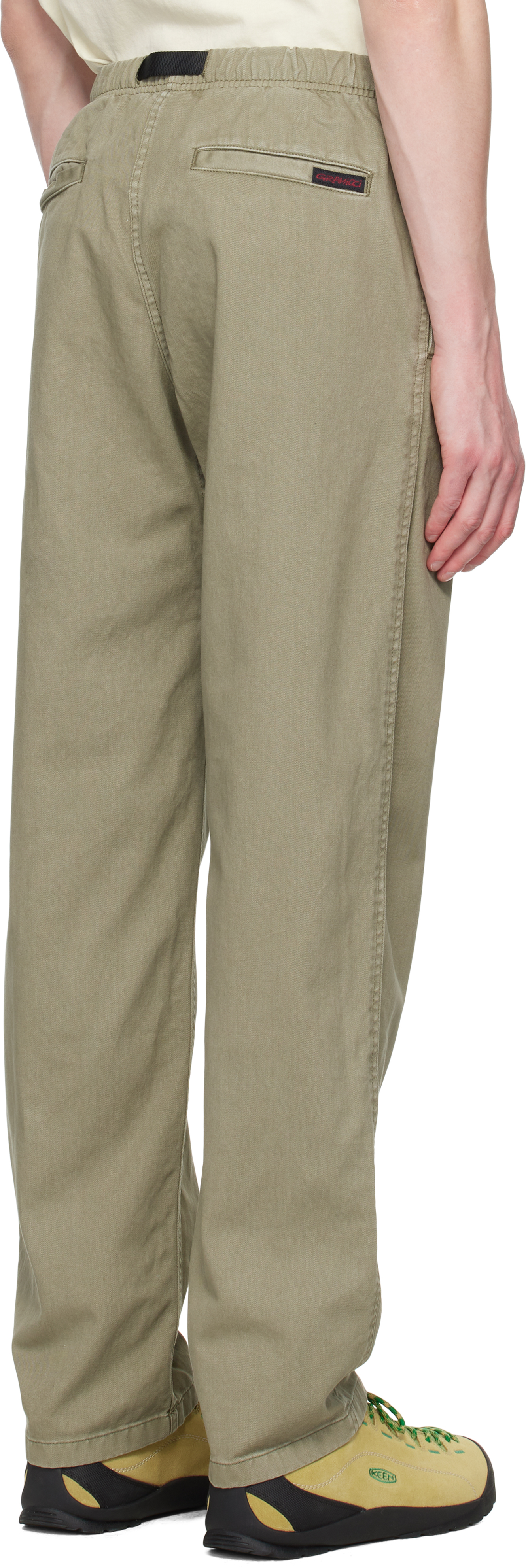 Gramicci Green Loose Tapered Trousers In Herb Pigment